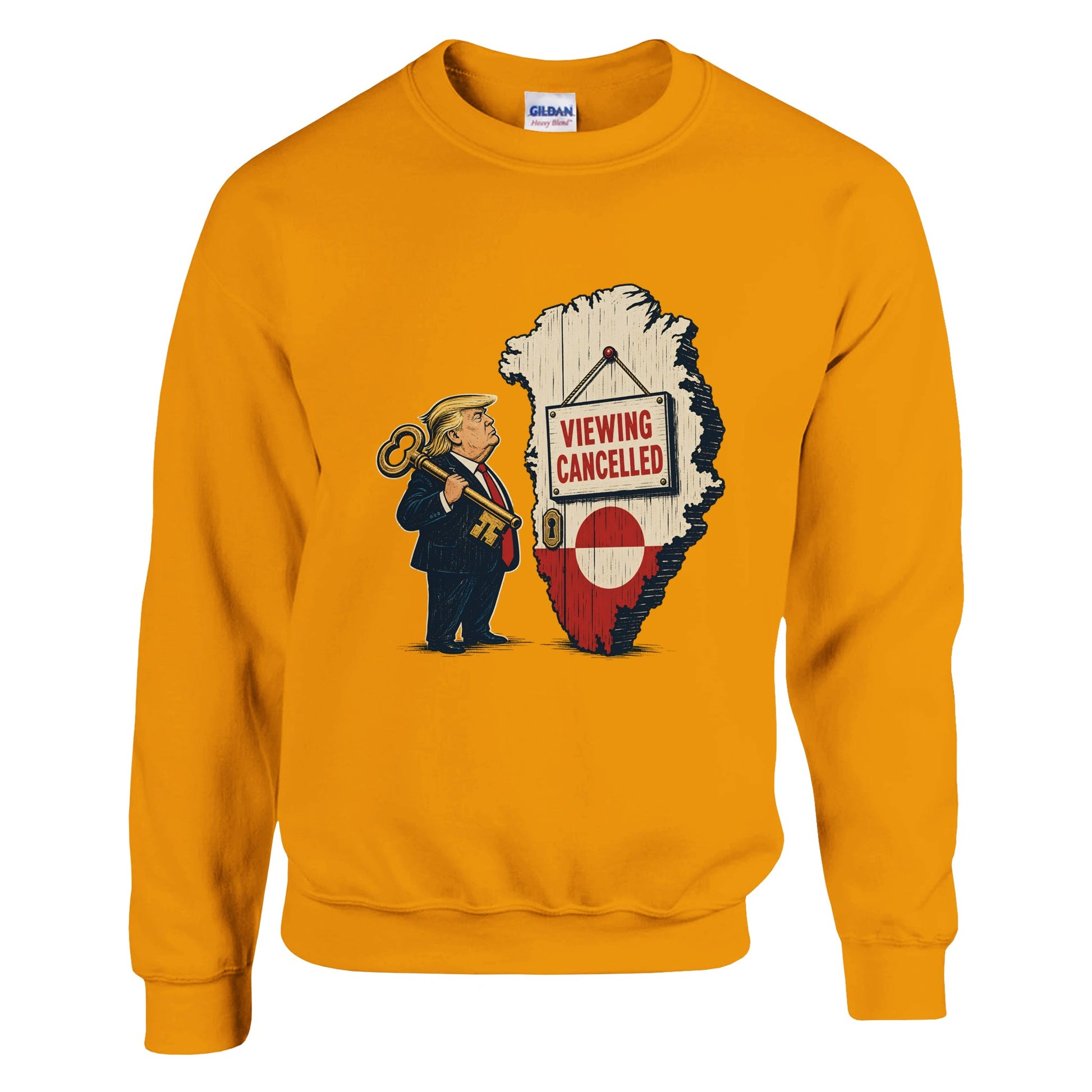 Viewing Cancelled — Greenland Political Satire Sweatshirt — product view 2