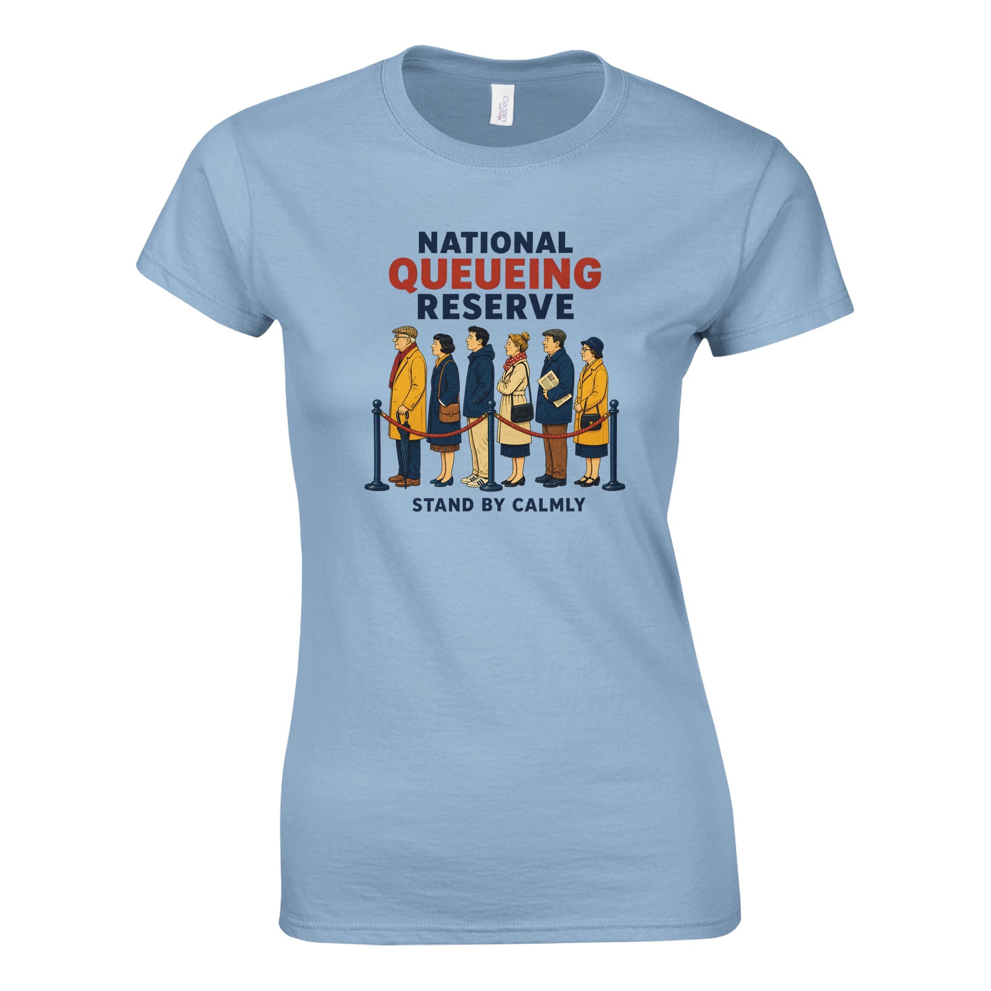 National Queueing Reserve – British Queue Graphic Women's T-shirt — product view 11