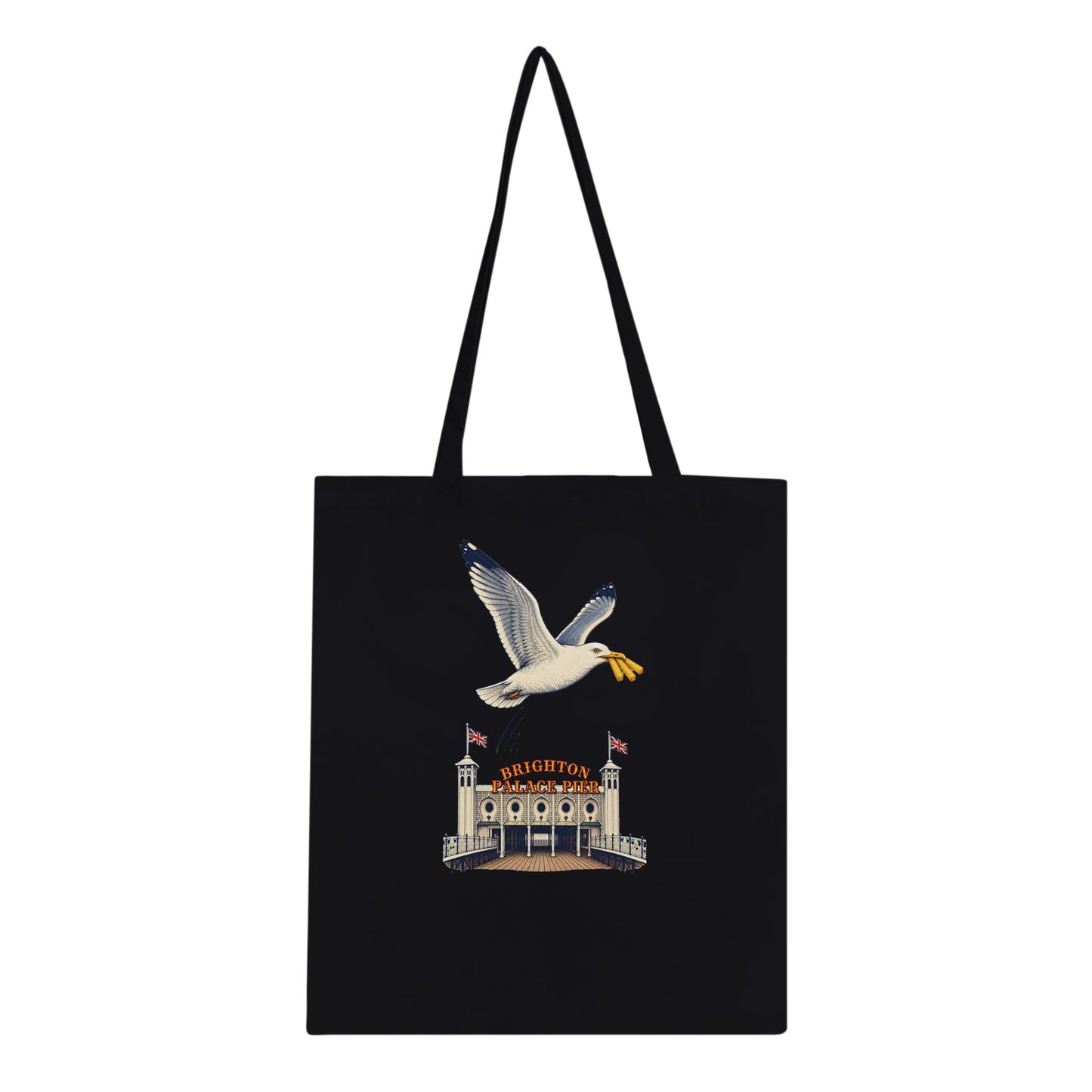 Brighton Palace Pier Chip Heist Tote Bag — product view 3