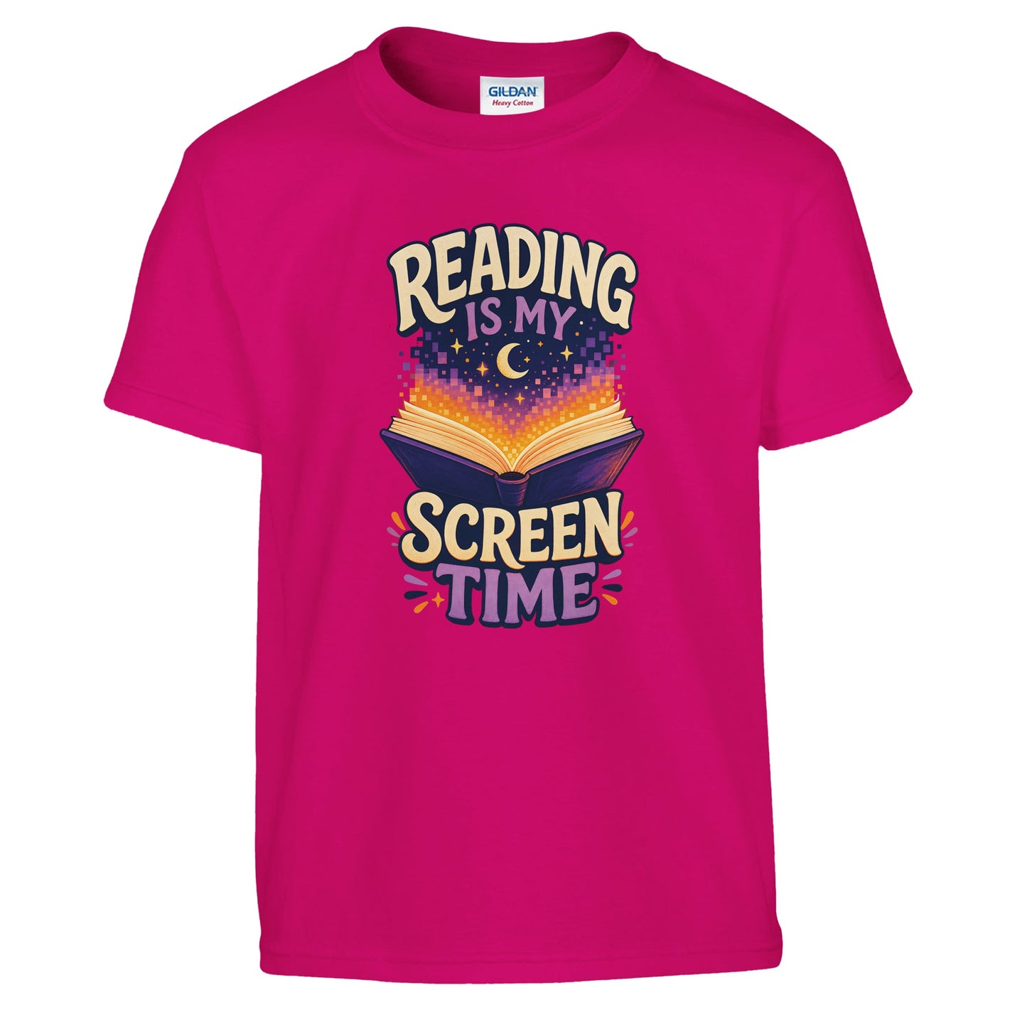 Reading Is My Screen Time Book Graphic Kids' T-shirt — product view 11