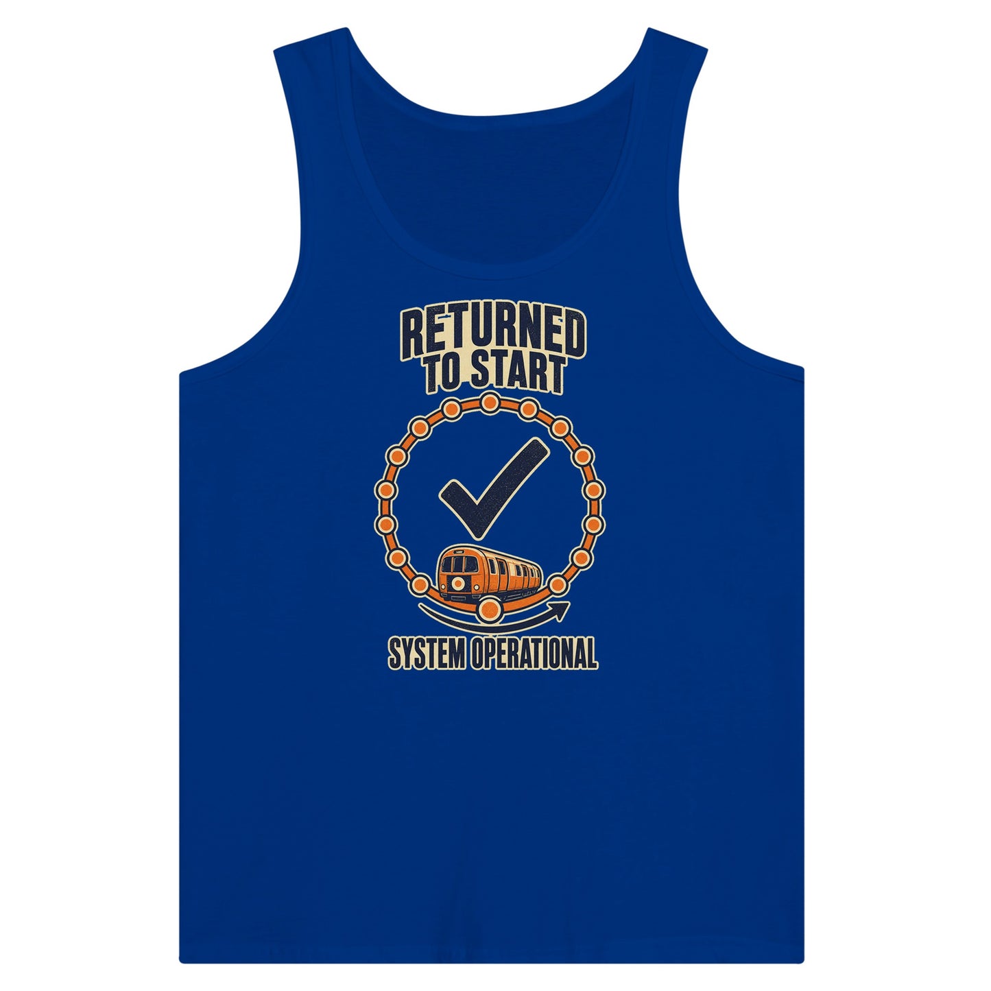 Glasgow Subway: System Operational Premium Unisex Tank Top — product view 3