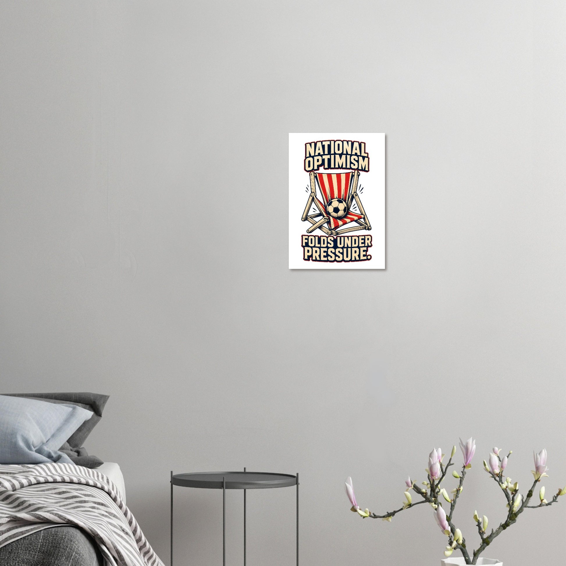 National Optimism Folds Under Pressure Football Poster — product view 7