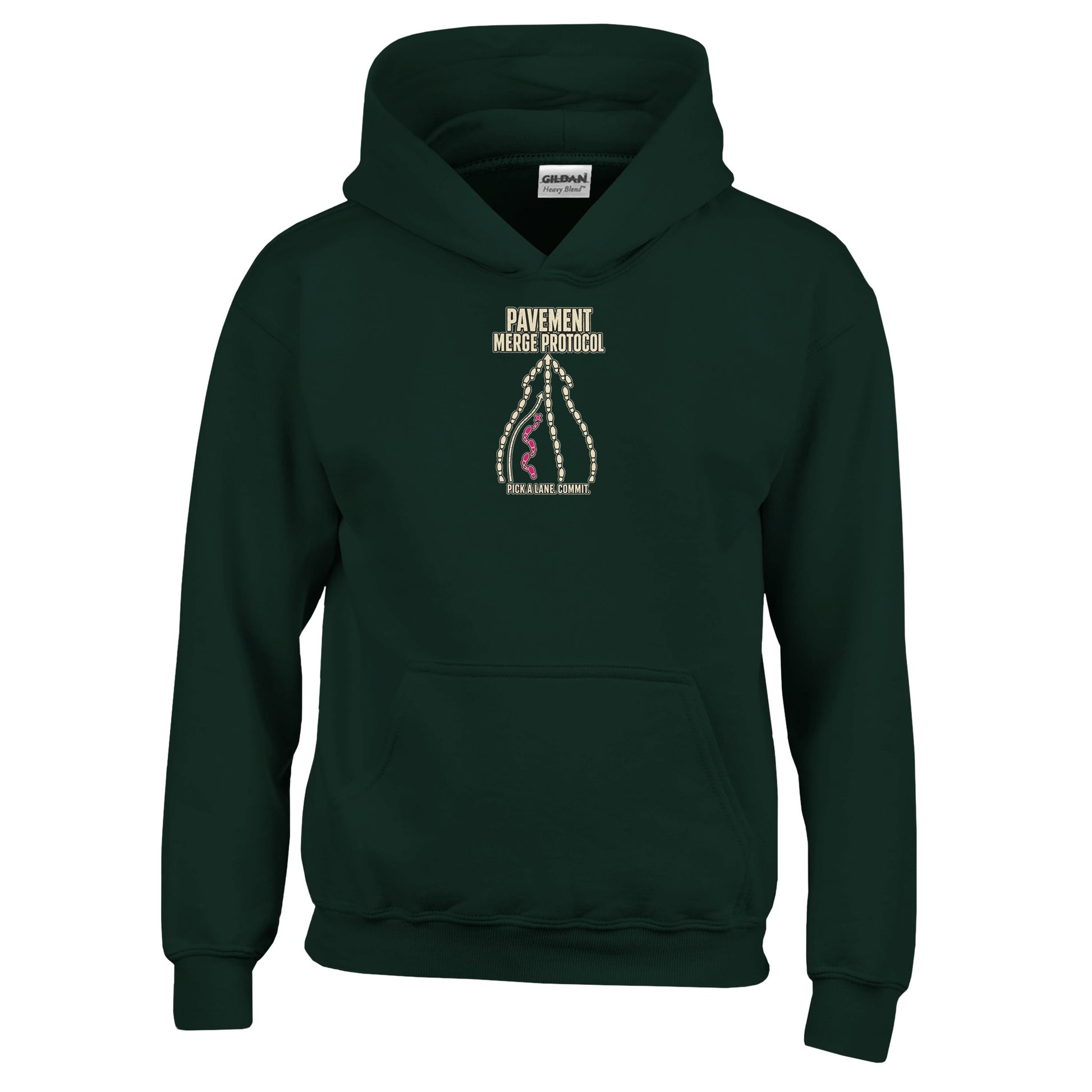 Pavement Merge Protocol — Pick a Lane Kids' Hoodie — product view 12