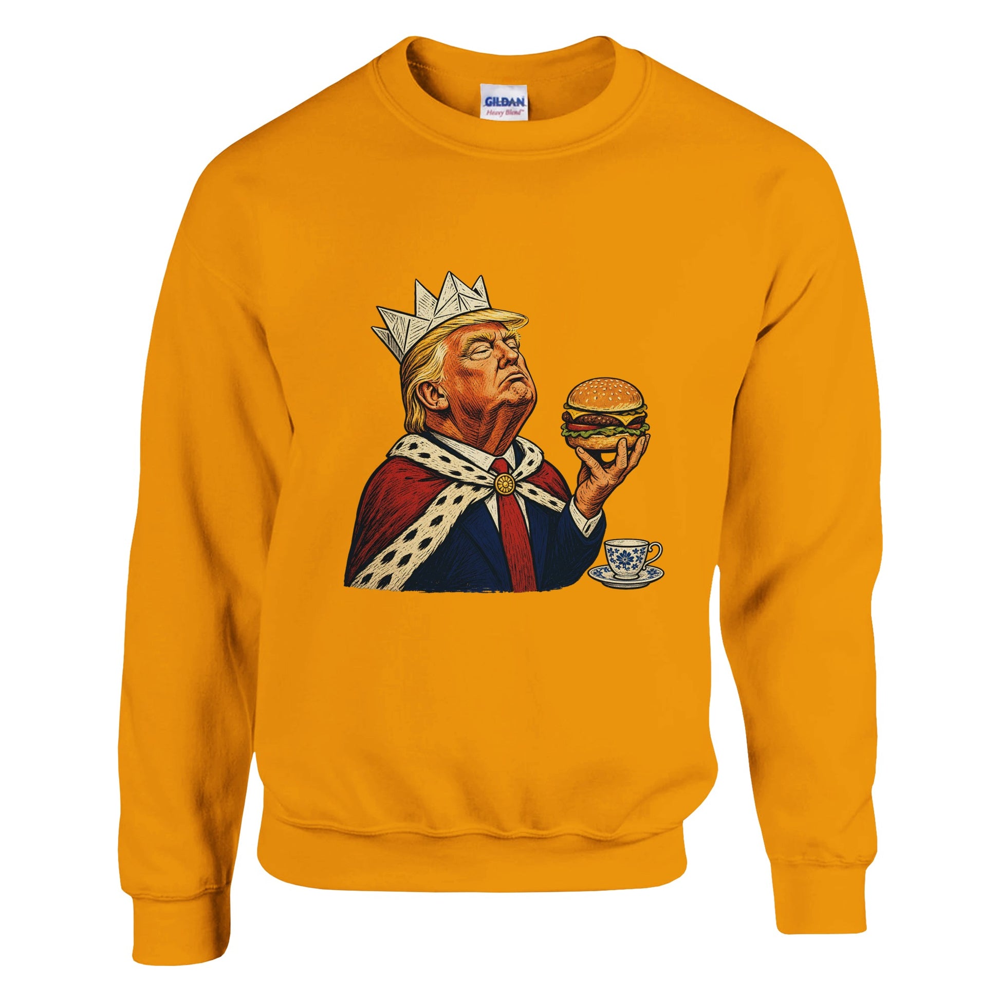 The Very Temporary Monarch — Trump Satire Sweatshirt — product view 2