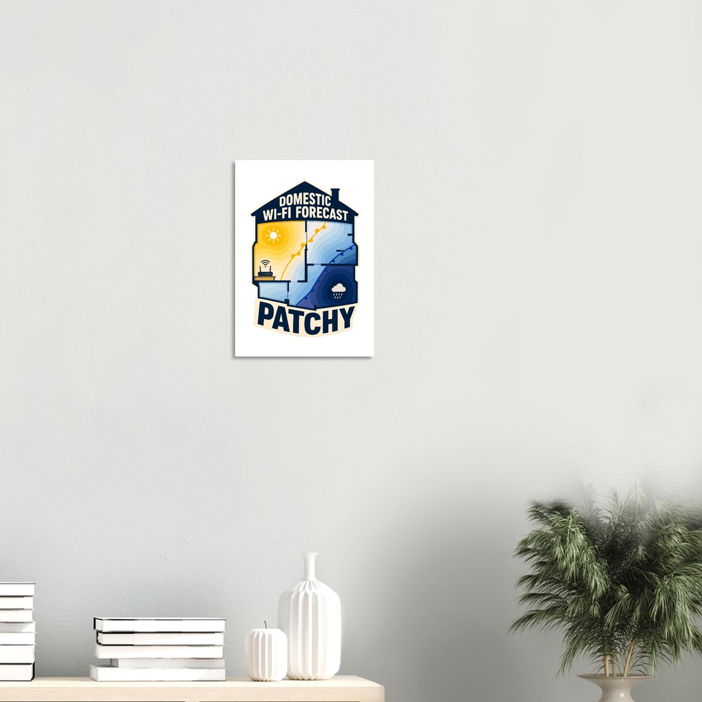 Domestic Wi-Fi Forecast Patchy Poster — product view 8