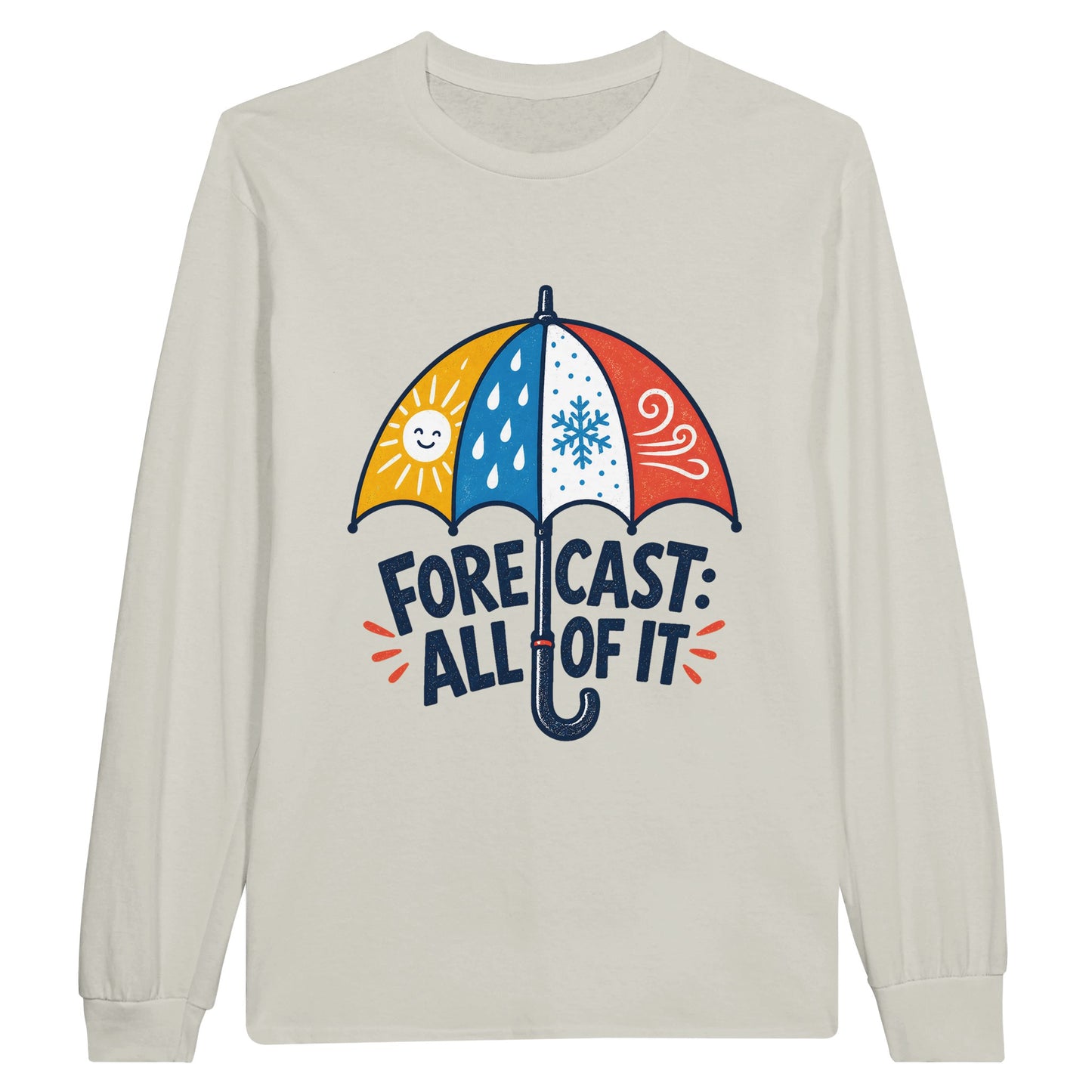 Forecast: All of It British Weather Graphic Long-Sleeve T-shirt — product view 4