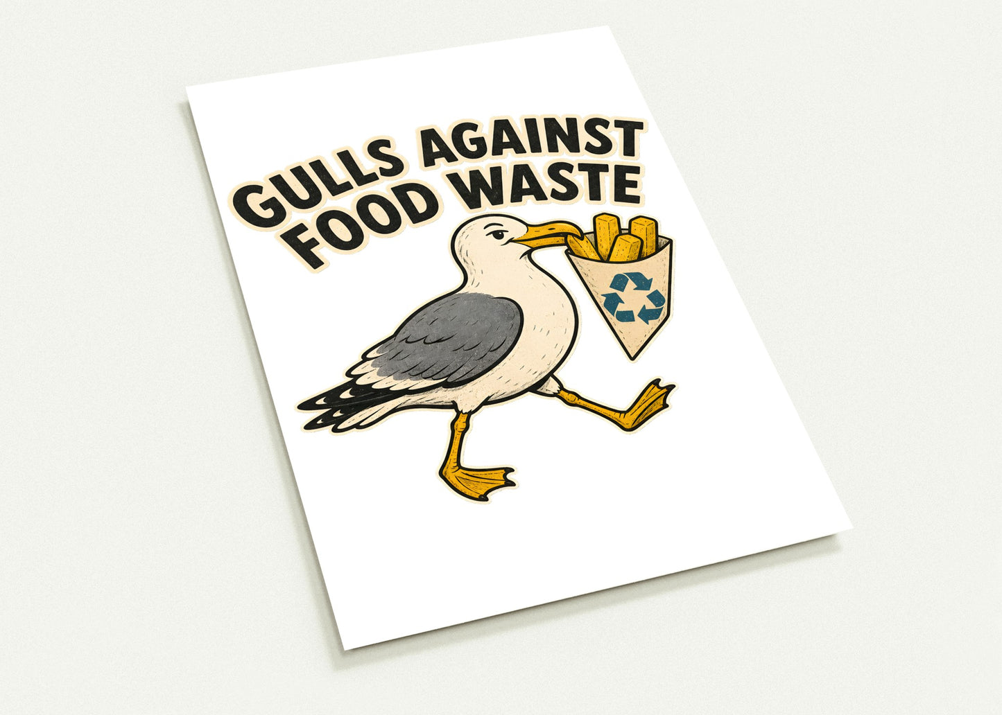 Gulls Against Food Waste Graphic Postcard Pack — product view 2