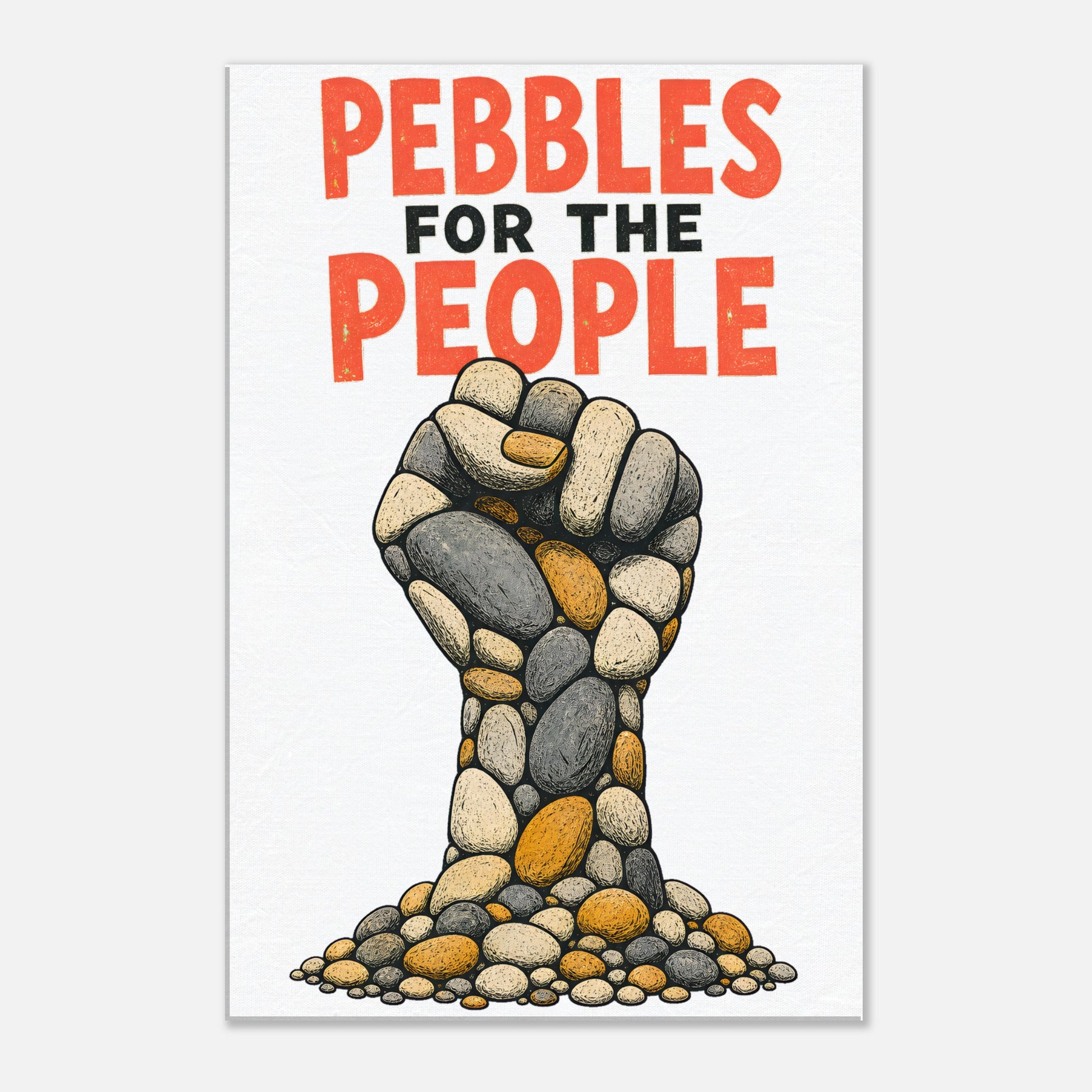 Pebbles for the People Graphic Canvas — product view 2