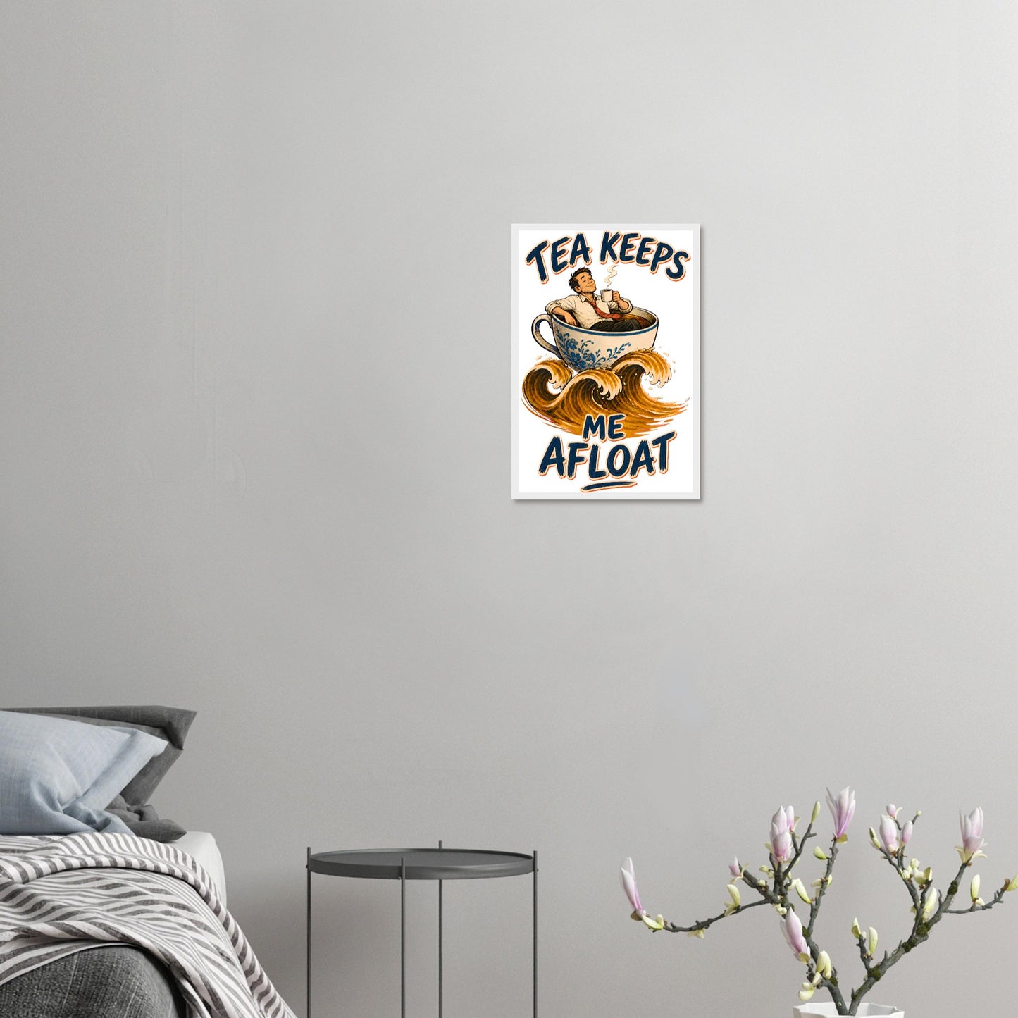 Tea Keeps Me Afloat Framed Wall Art — product view 10