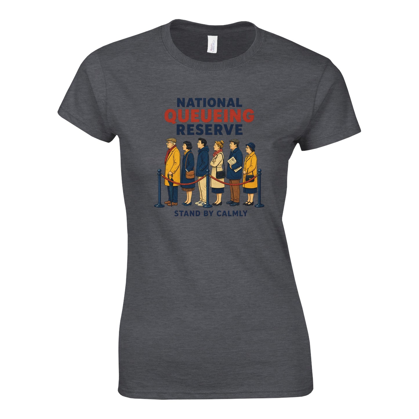 National Queueing Reserve – British Queue Graphic Women's T-shirt — product view 4