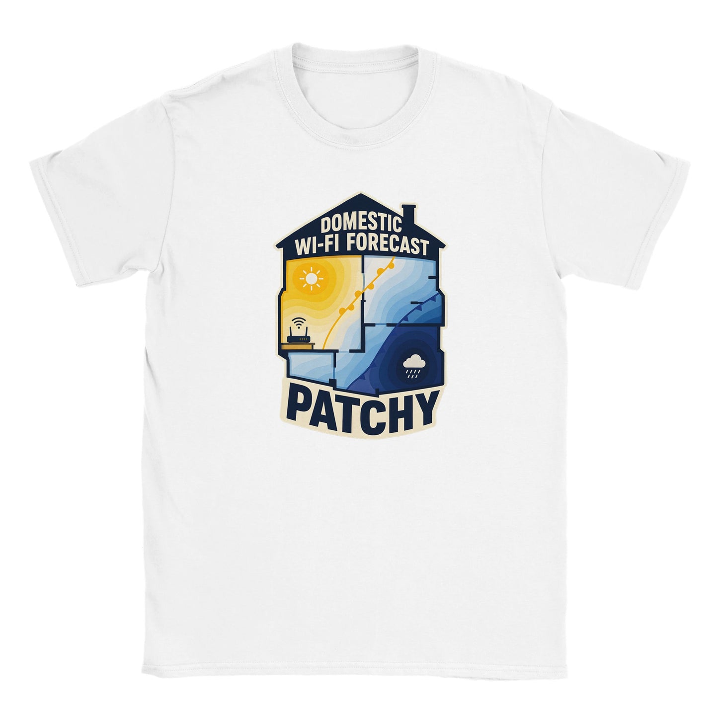 Domestic Wi-Fi Forecast Patchy Kids' T-shirt — product view 15