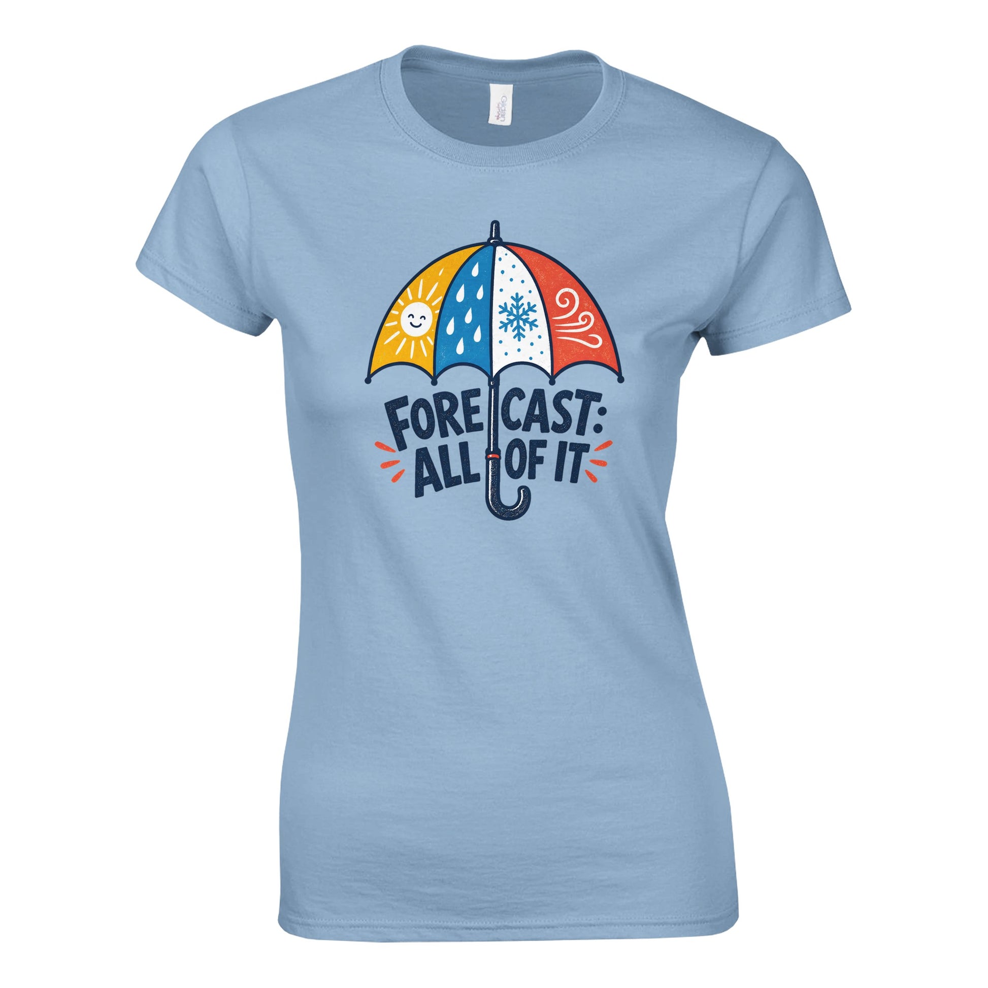 Forecast: All of It British Weather Graphic Women's T-shirt — product view 4