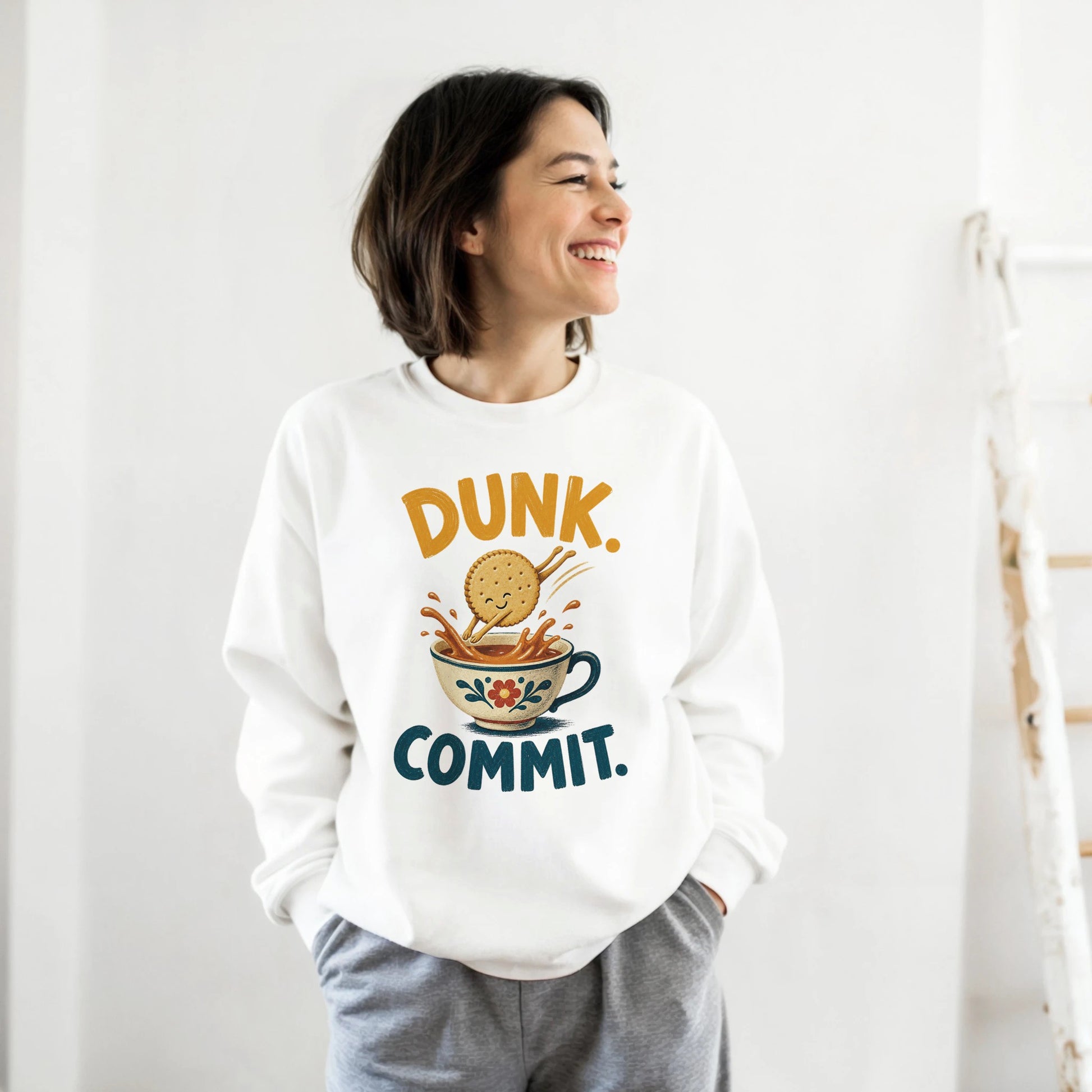 Dunk. Commit. Tea Biscuit Graphic Sweatshirt — product view 4