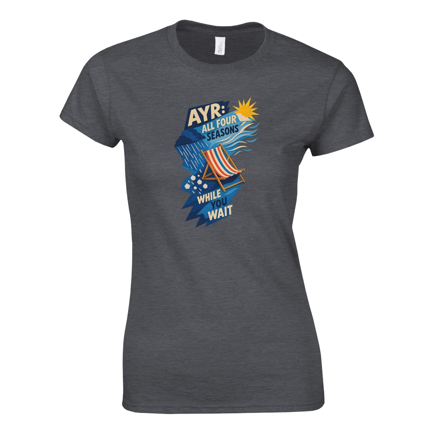 Ayr: All Four Seasons While You Wait Women's T-shirt — product view 4