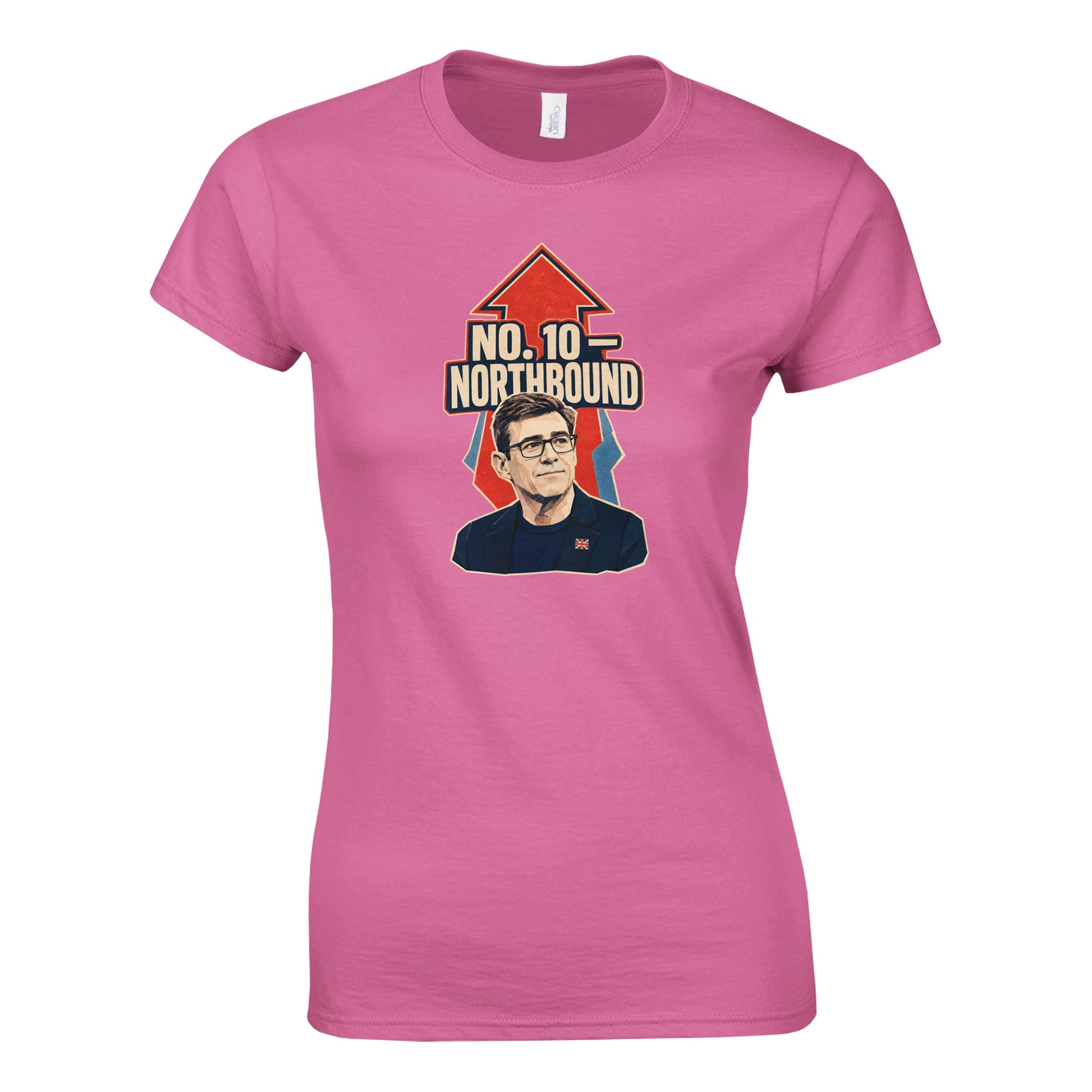 No. 10 — Northbound Andy Burnham Political Satire Women's T-shirt — product view 4