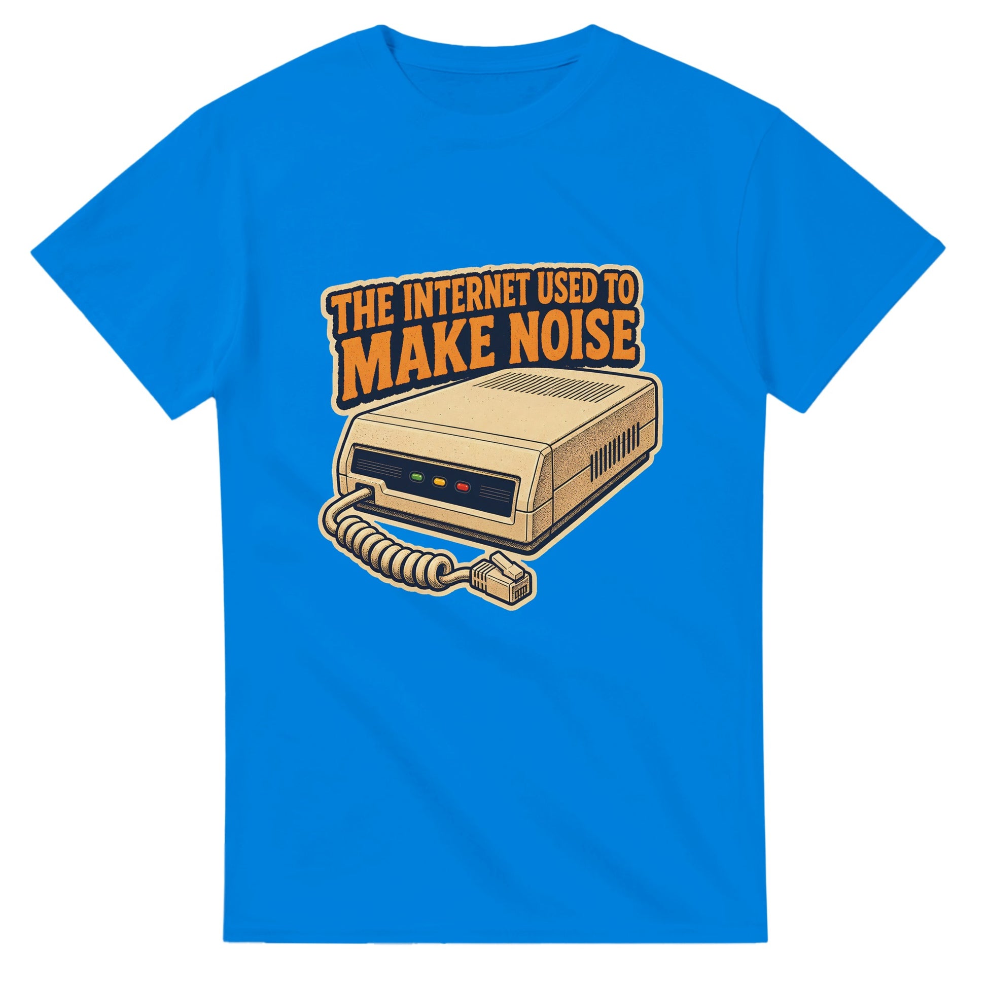 The Internet Used to Make Noise Retro Tech Graphic T-shirt — product view 2