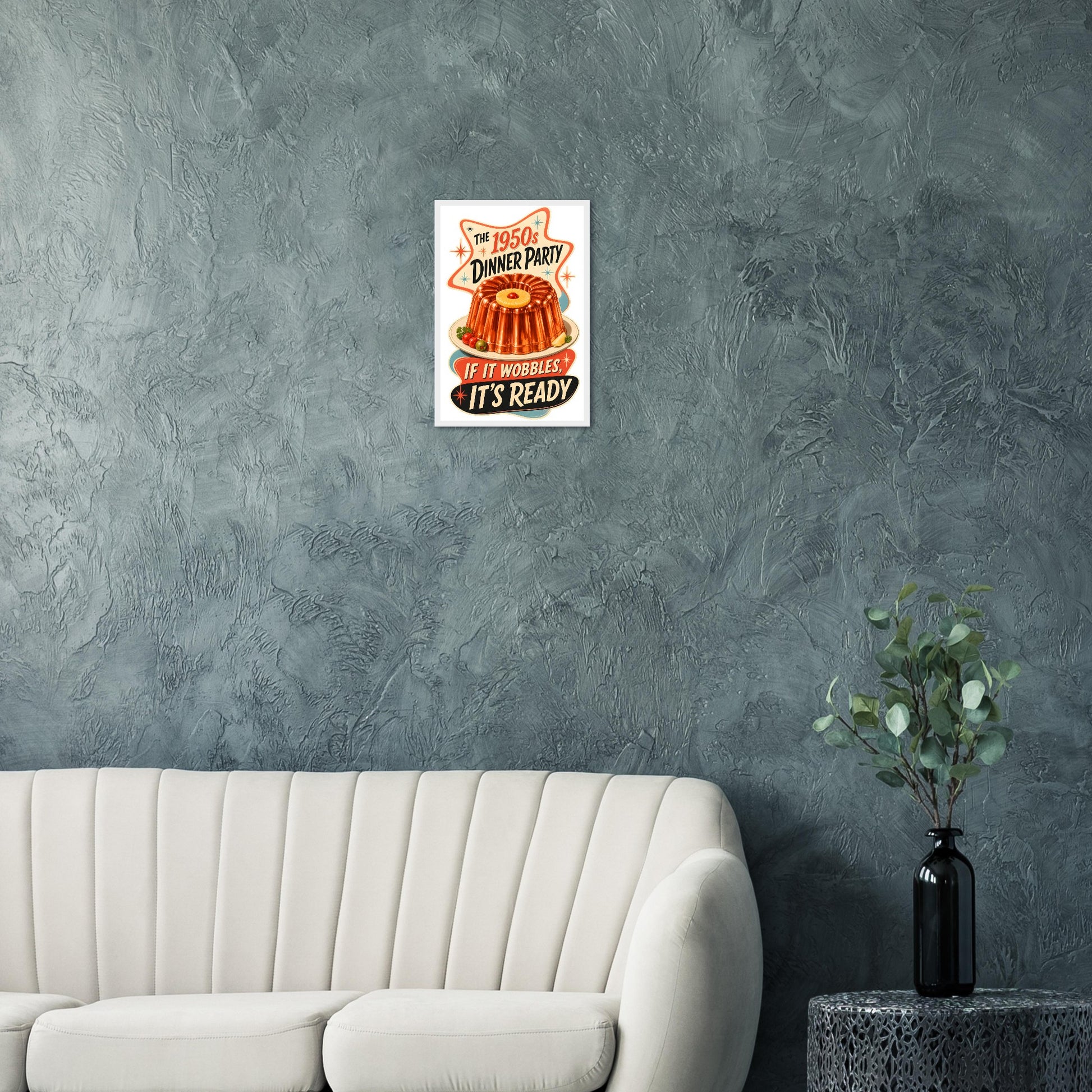 The 1950s Dinner Party — If It Wobbles, It's Ready Framed Wall Art — product view 12