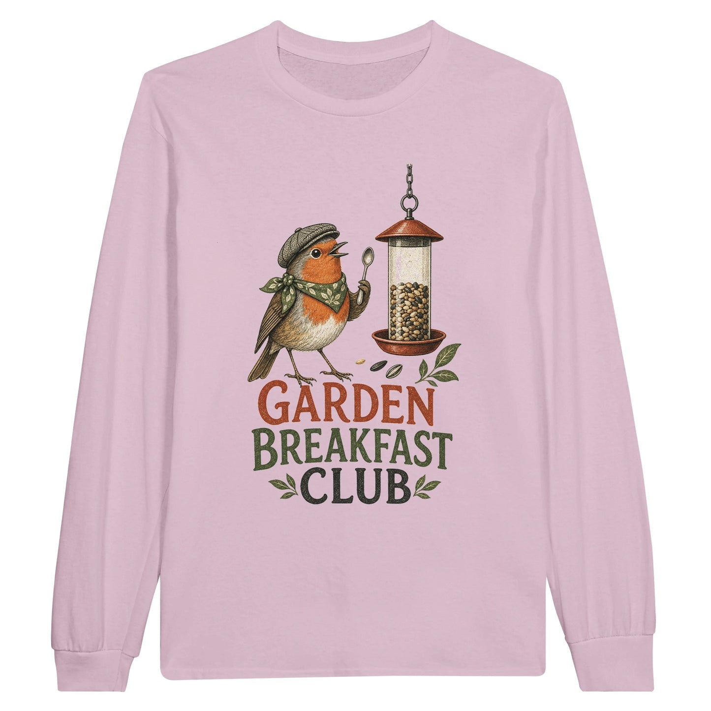 Garden Breakfast Club Robin Graphic Long-Sleeve T-shirt — product view 5