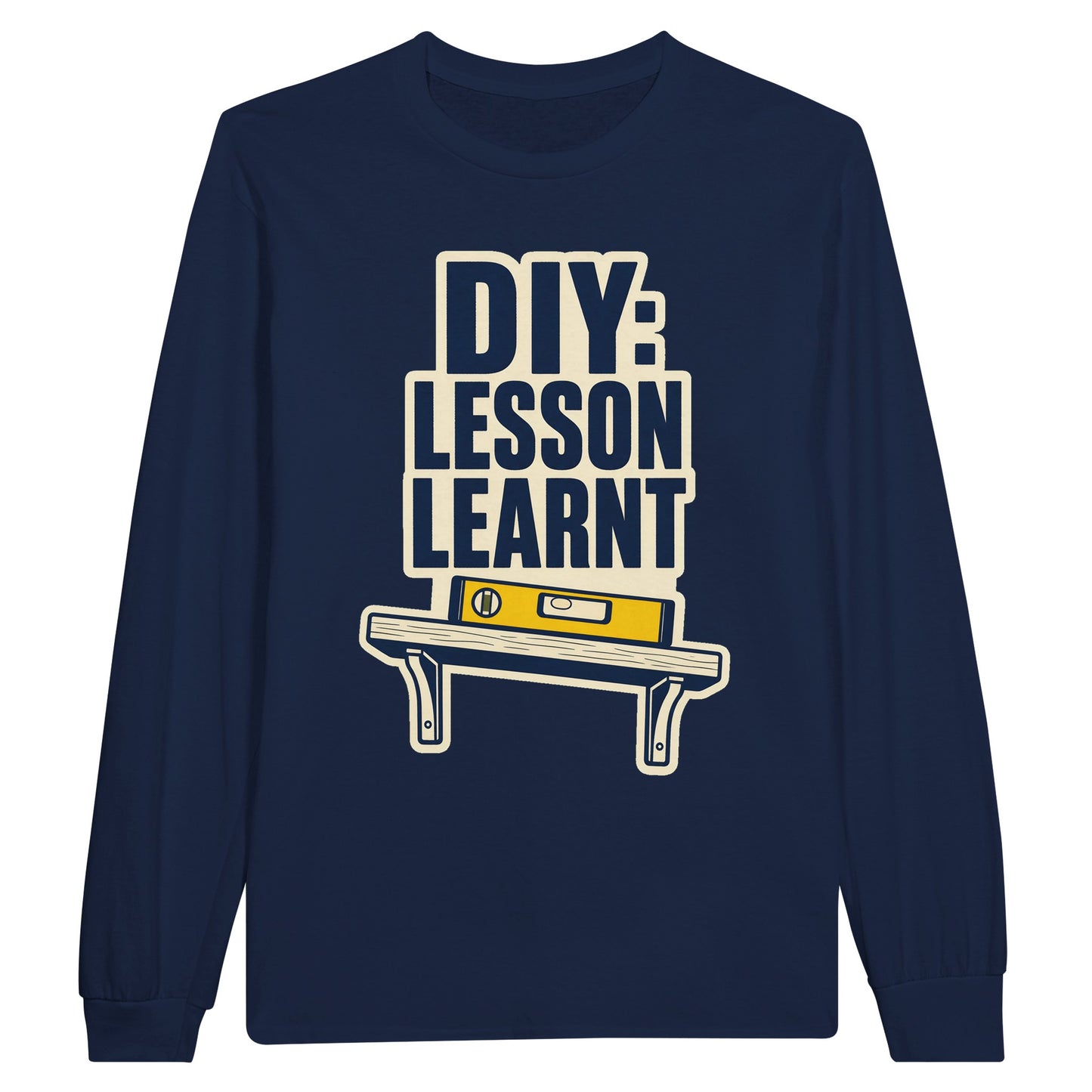 DIY: Lesson Learnt Wonky Shelf Graphic Long-Sleeve T-shirt — product view 11
