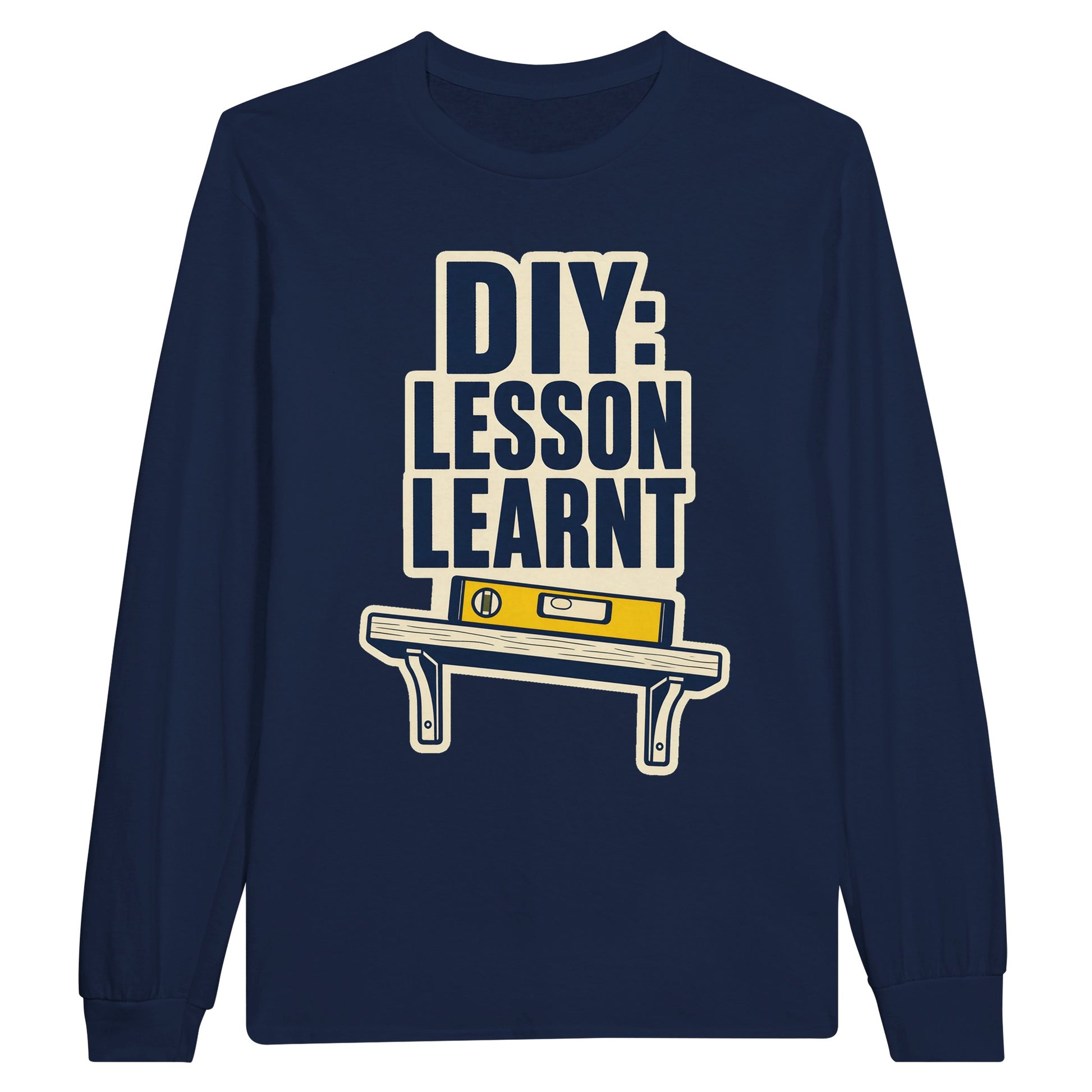 DIY: Lesson Learnt Wonky Shelf Graphic Long-Sleeve T-shirt — product view 11