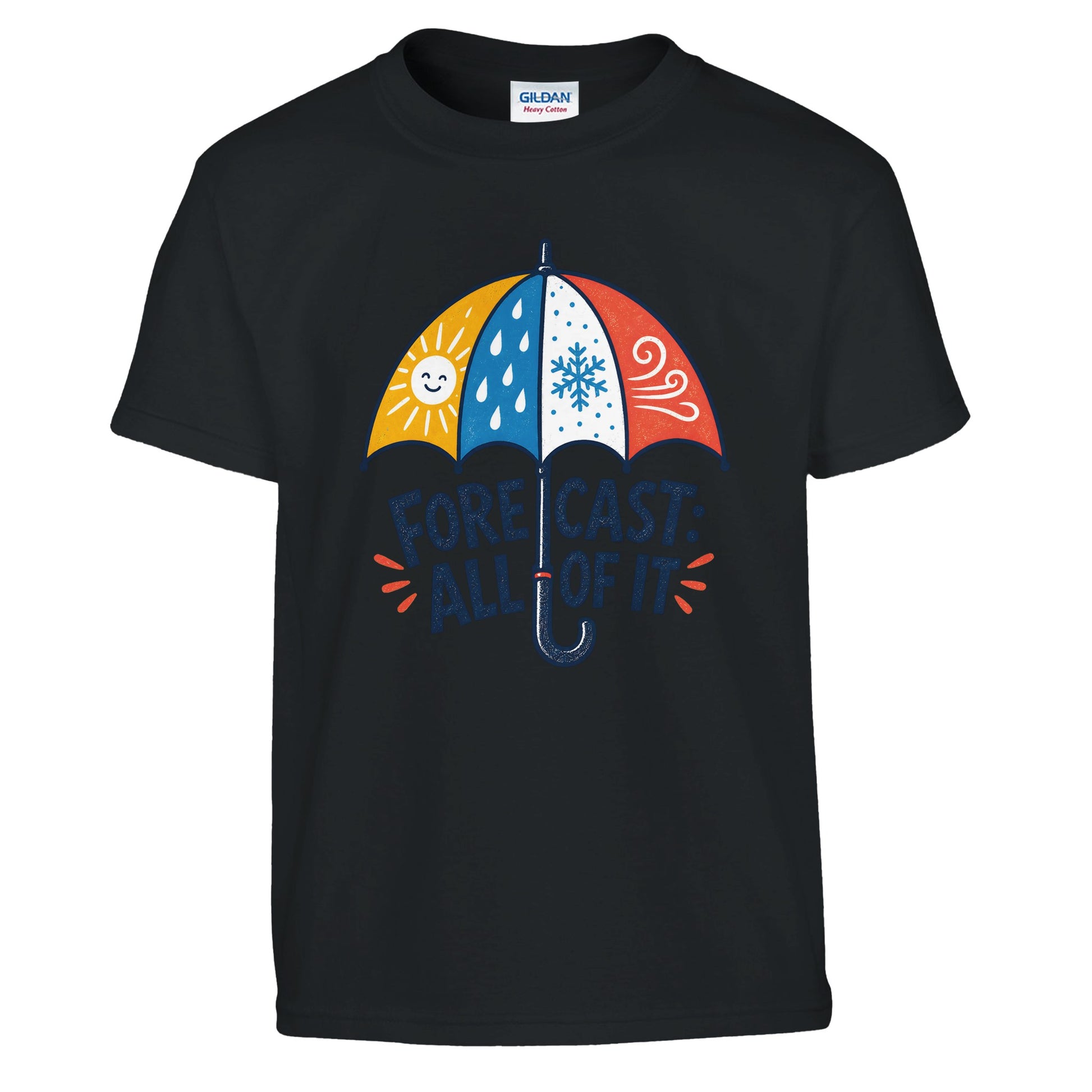 Forecast: All of It British Weather Graphic Kids' T-shirt — product view 2
