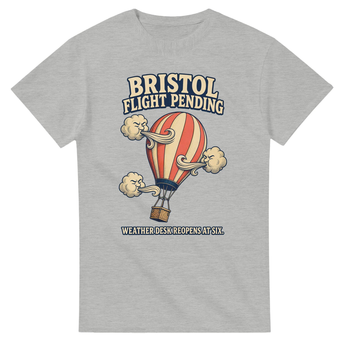 Bristol Flight Pending – Weather Desk T-shirt — product view 6