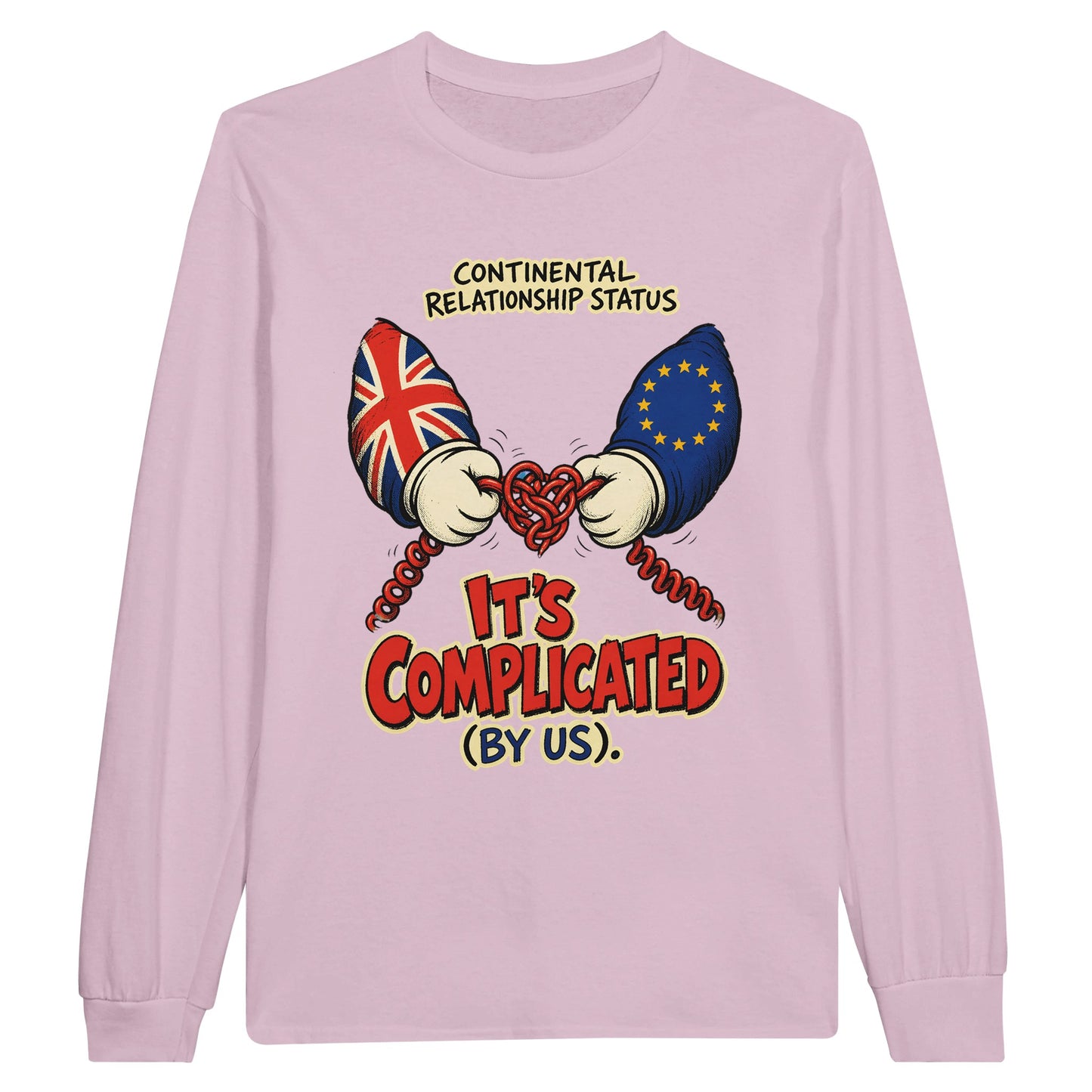It's Complicated (By Us) UK–EU 1990s Cartoon Long-Sleeve T-shirt — product view 6