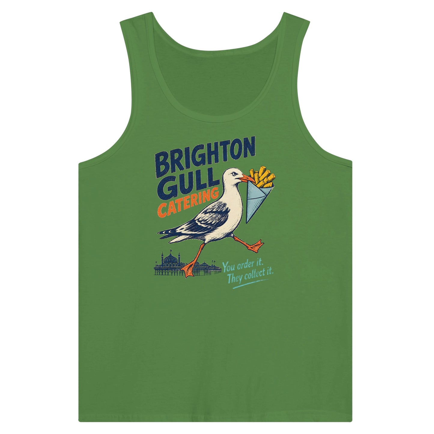 Brighton Gull Catering - You Order It, They Collect It Premium Unisex Tank Top — product view 13