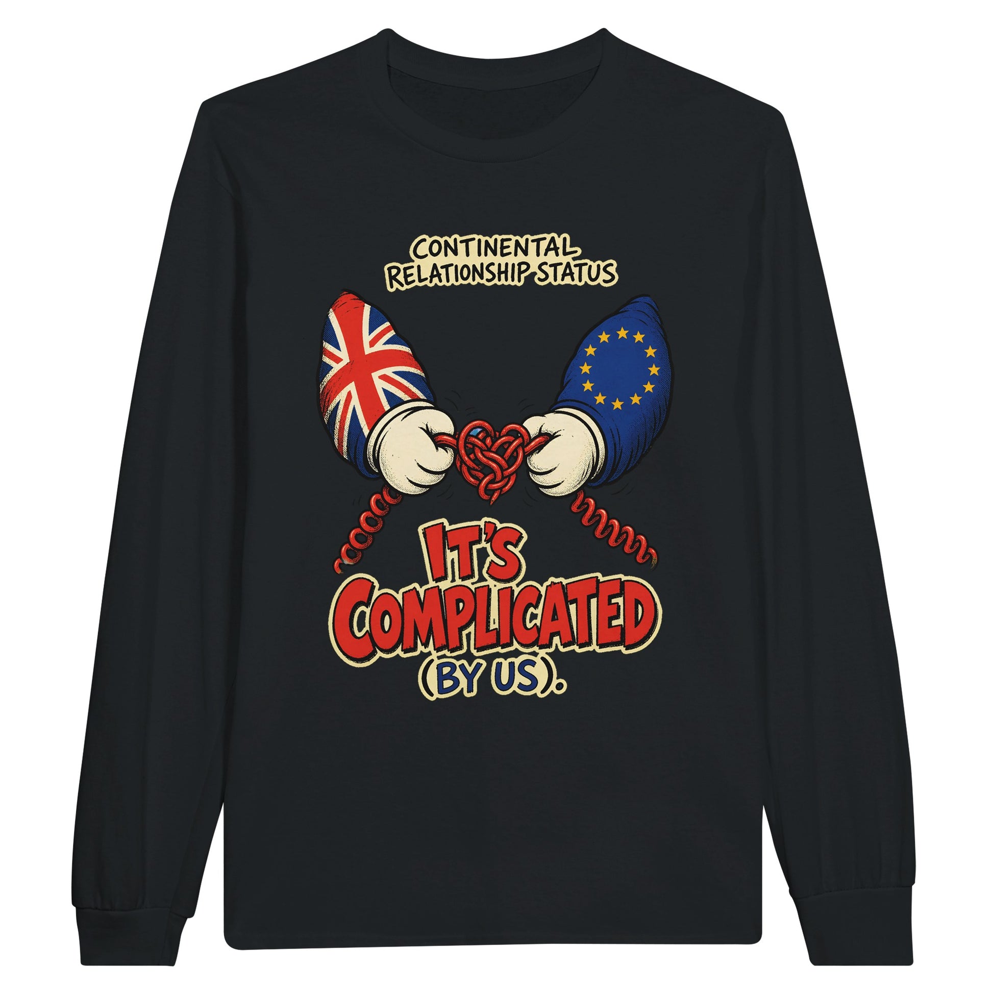 It's Complicated (By Us) UK–EU 1990s Cartoon Long-Sleeve T-shirt — product view 7