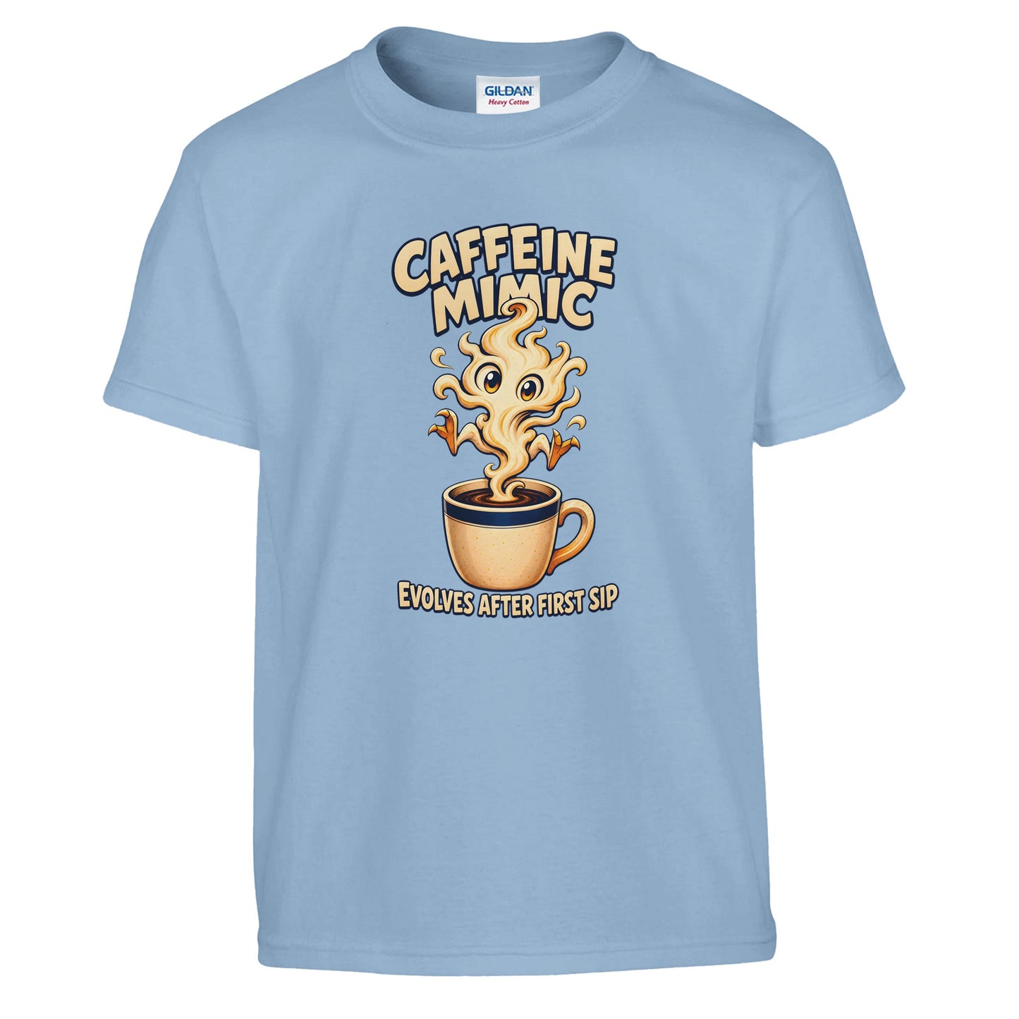 Caffeine Mimic – Evolves After First Sip Kids' T-shirt — product view 3