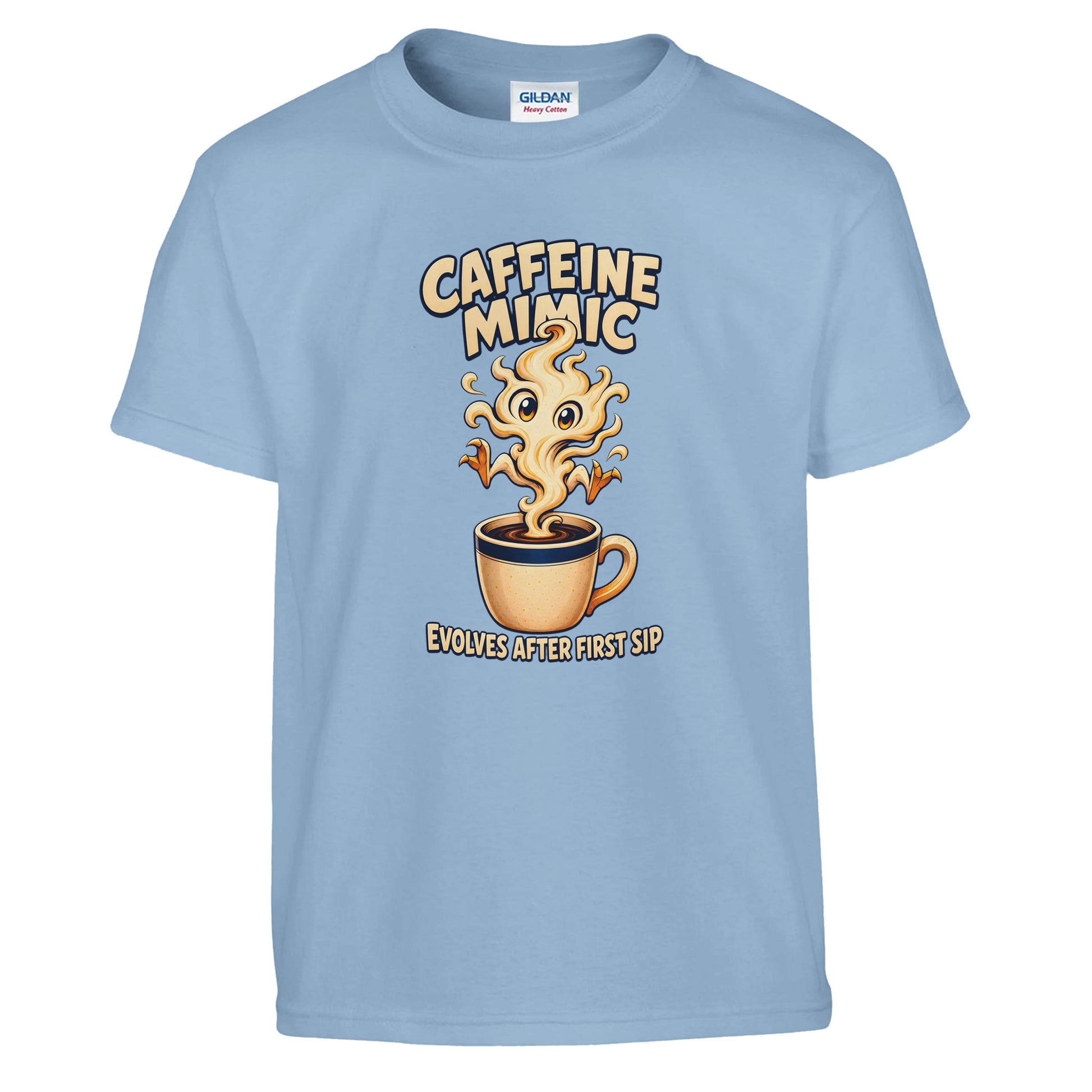 Caffeine Mimic – Evolves After First Sip Kids' T-shirt — product view 3
