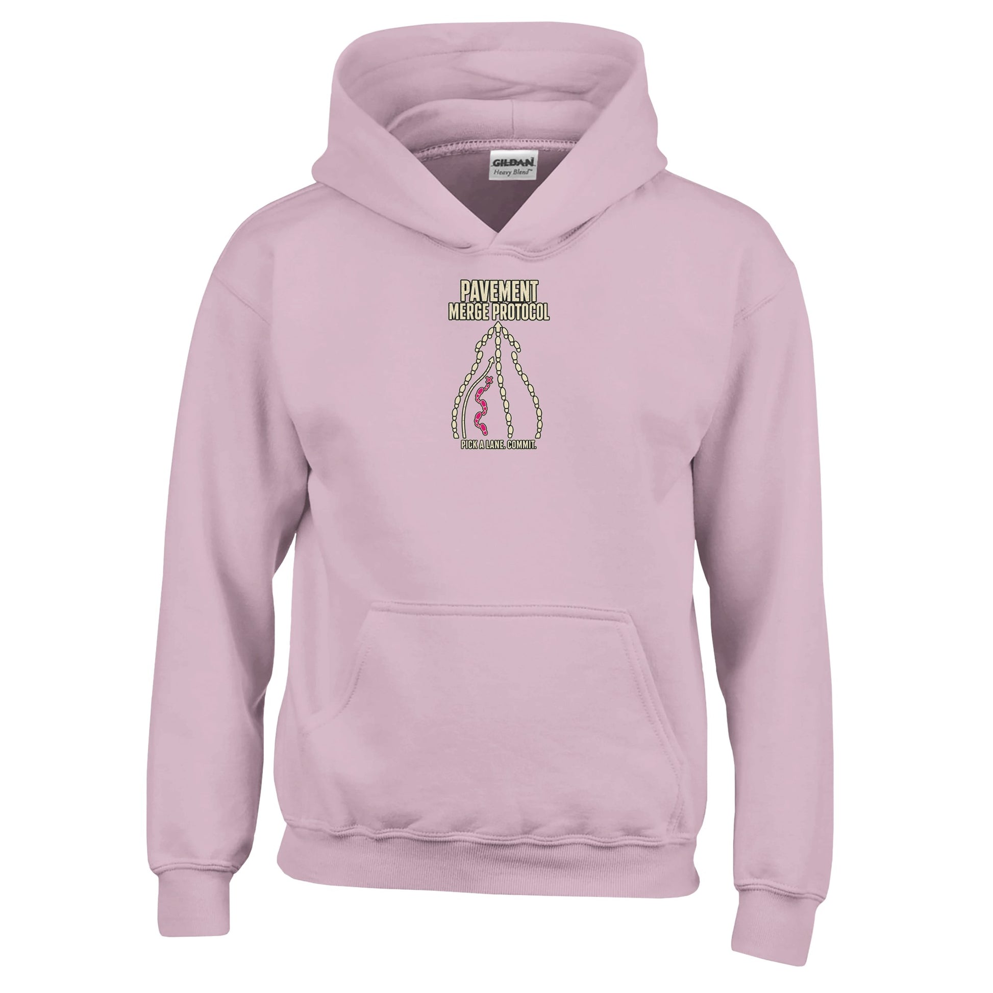 Pavement Merge Protocol — Pick a Lane Kids' Hoodie — product view 5