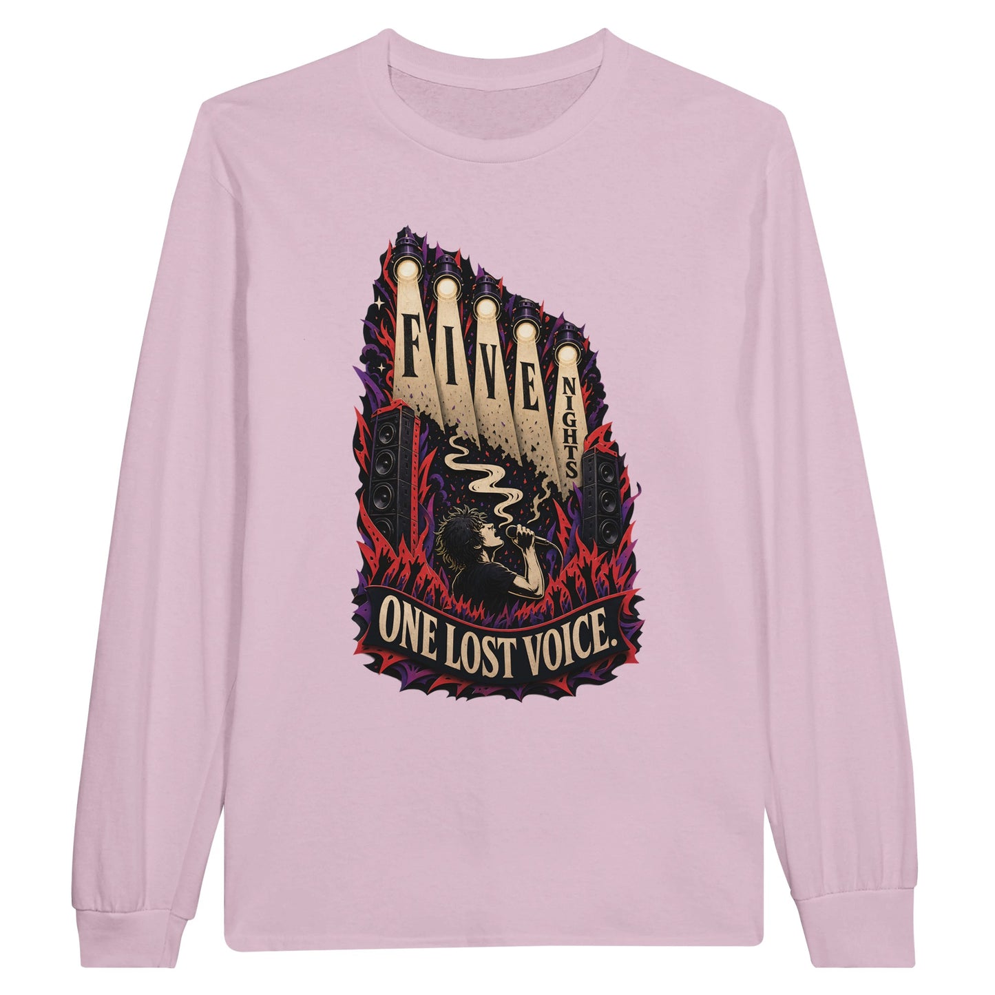 Five Nights, One Lost Voice Long-Sleeve T-shirt — product view 6