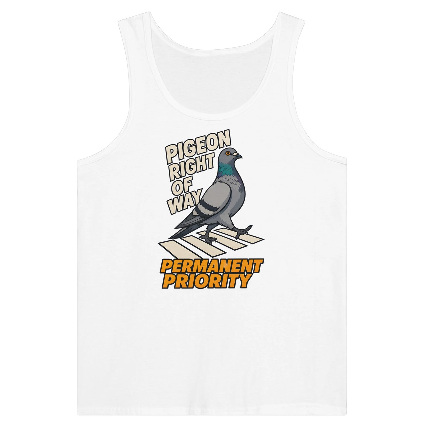 Pigeon Right of Way Premium Unisex Tank Top — product view 1