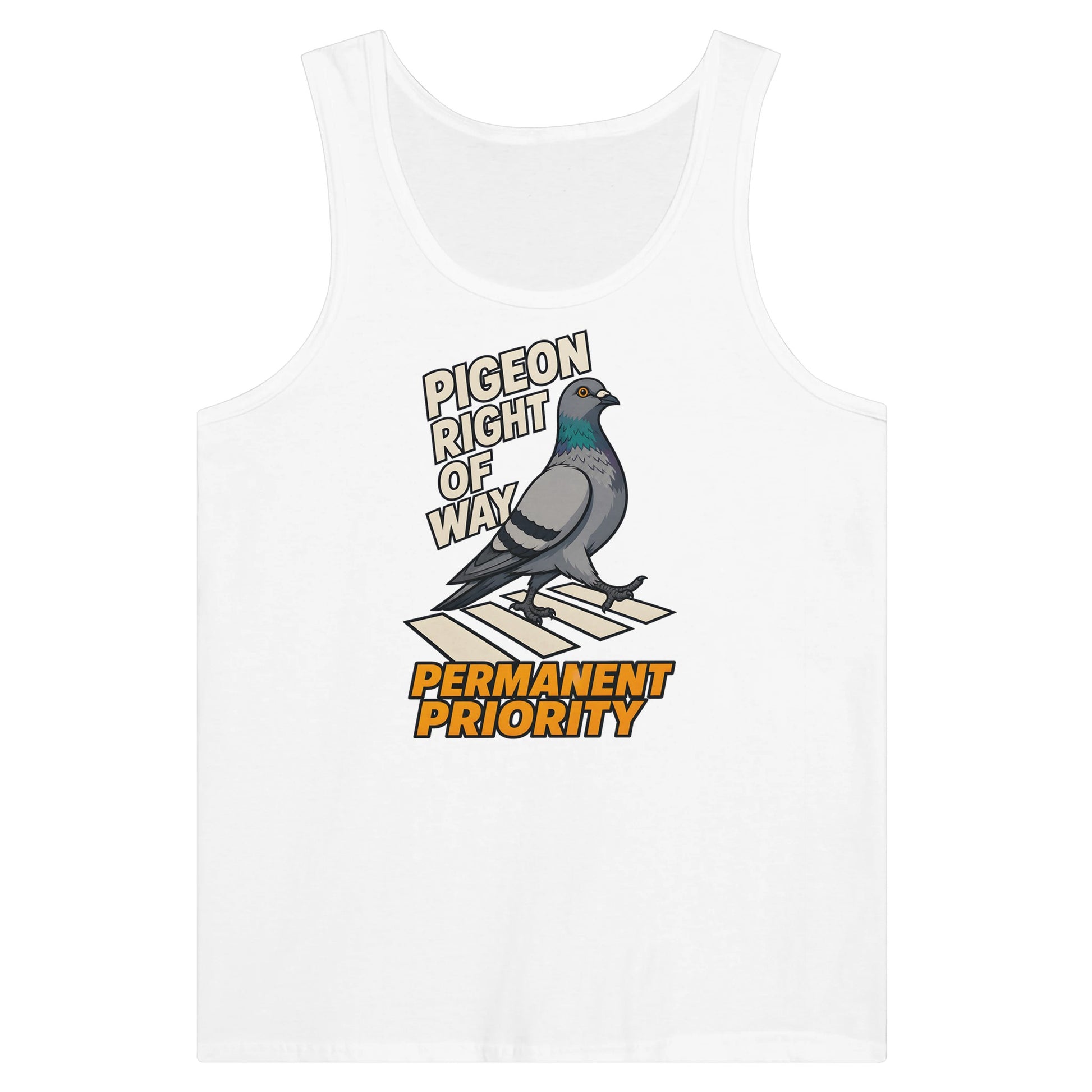 Pigeon Right of Way Premium Unisex Tank Top — product view 1