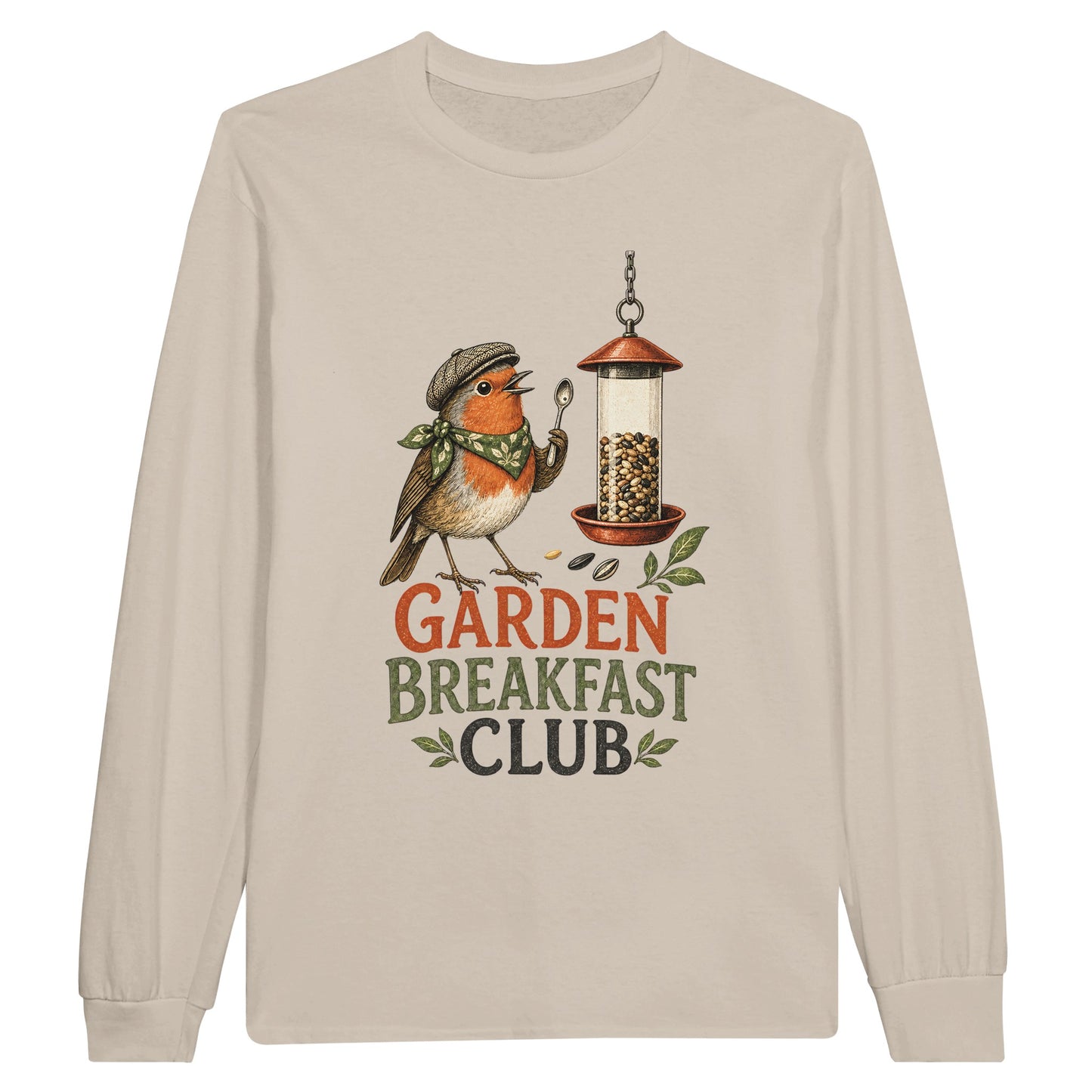 Garden Breakfast Club Robin Graphic Long-Sleeve T-shirt — product view 3