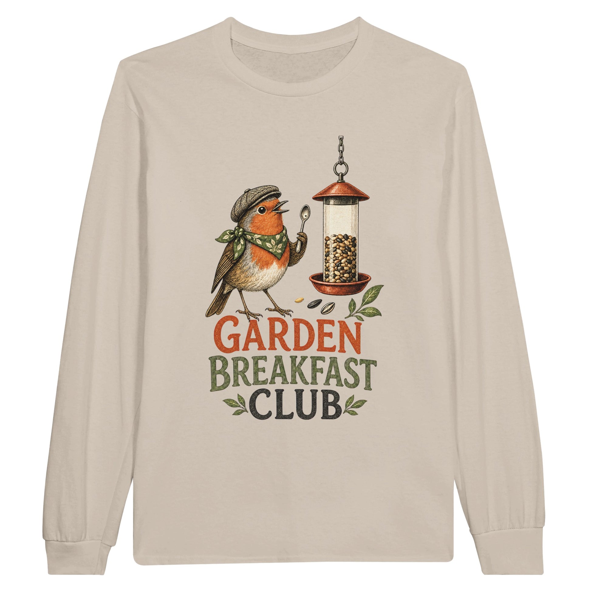 Garden Breakfast Club Robin Graphic Long-Sleeve T-shirt — product view 3