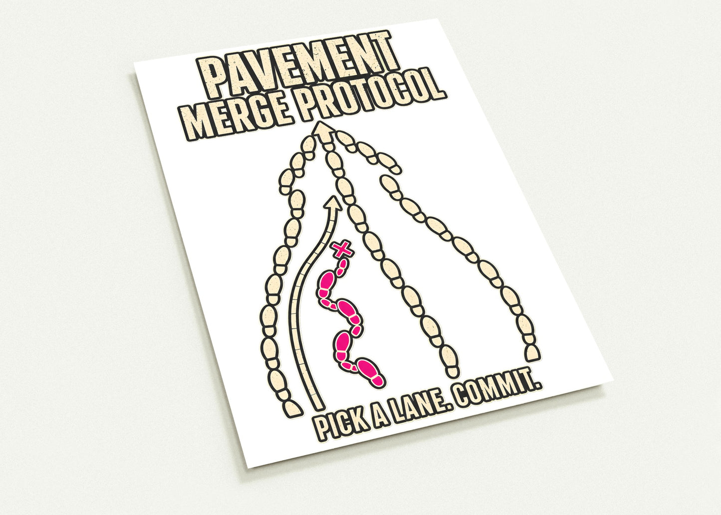 Pavement Merge Protocol — Pick a Lane Postcard Pack — product view 2