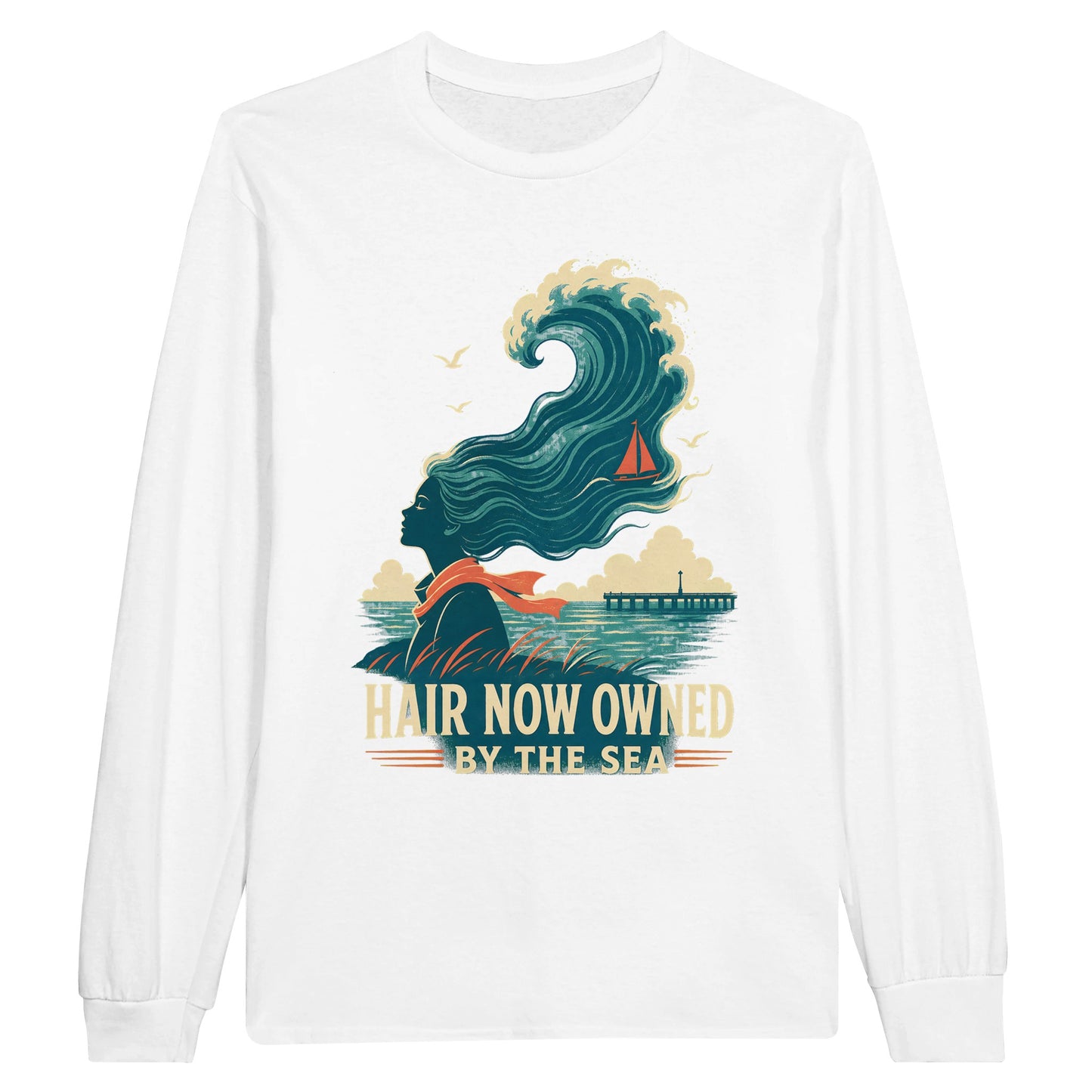 Hair Now Owned by the Sea Long-Sleeve T-shirt — product view 1