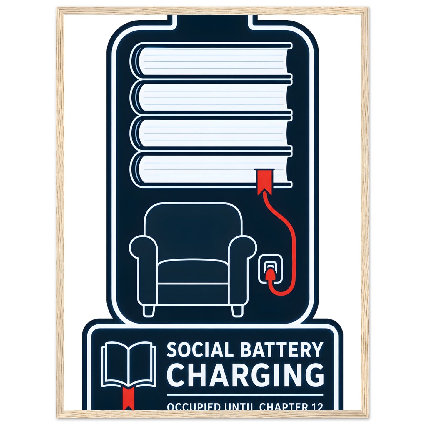 Social Battery Charging Framed Wall Art — product view 9
