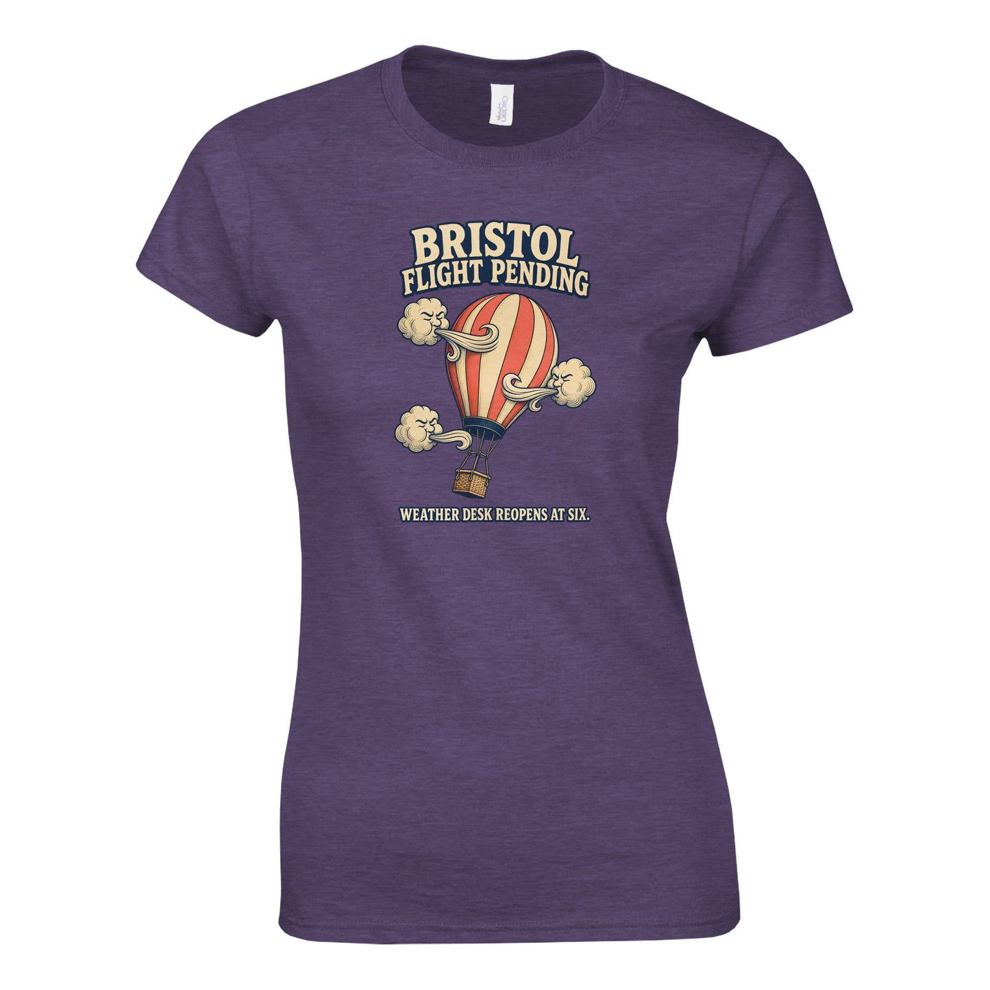 Bristol Flight Pending – Weather Desk Women's T-shirt — product view 9