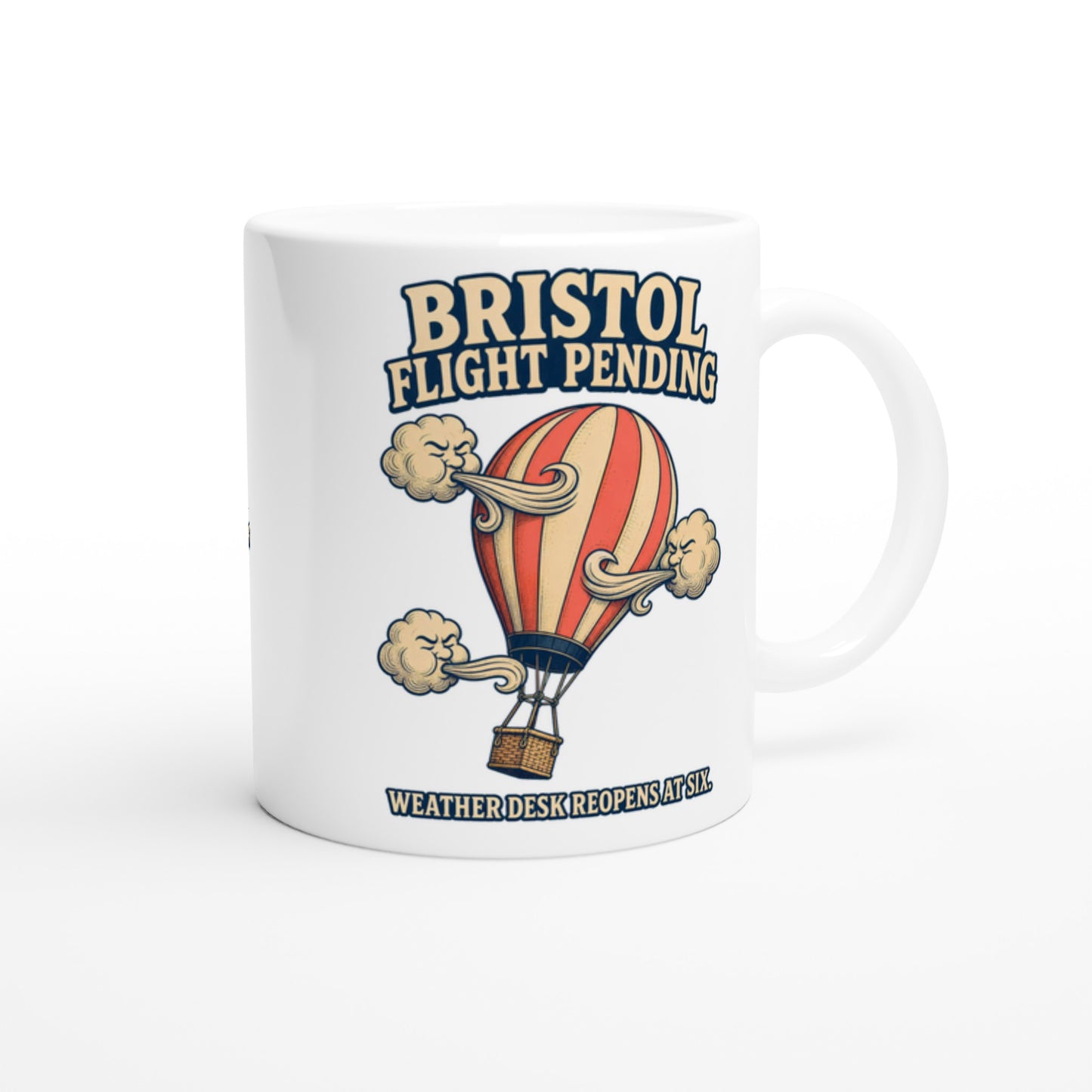 Bristol Flight Pending – Weather Desk Mug — product view 2