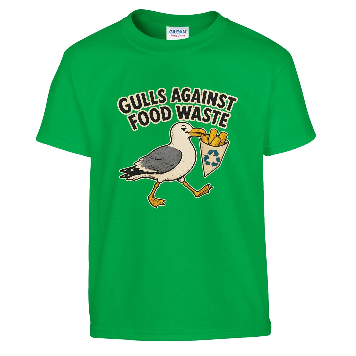 Gulls Against Food Waste Graphic Kids' T-shirt — product view 8