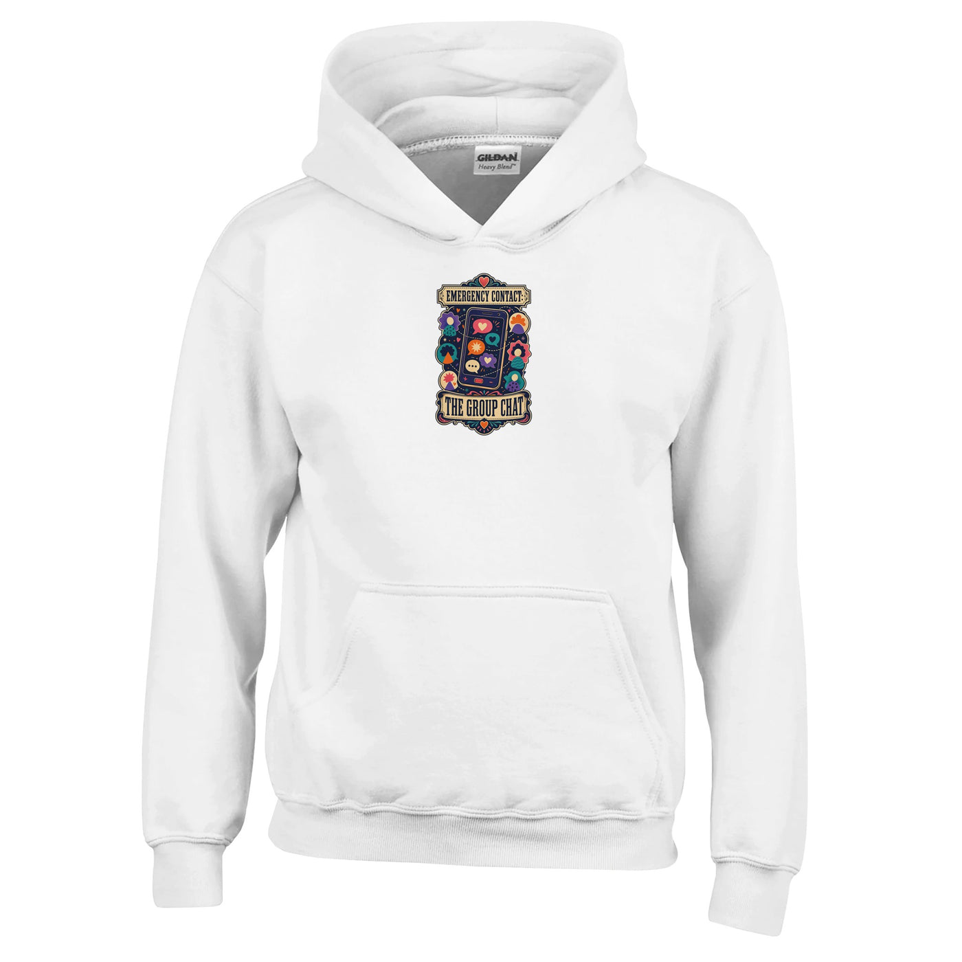 Emergency Contact — The Group Chat Kids' Hoodie