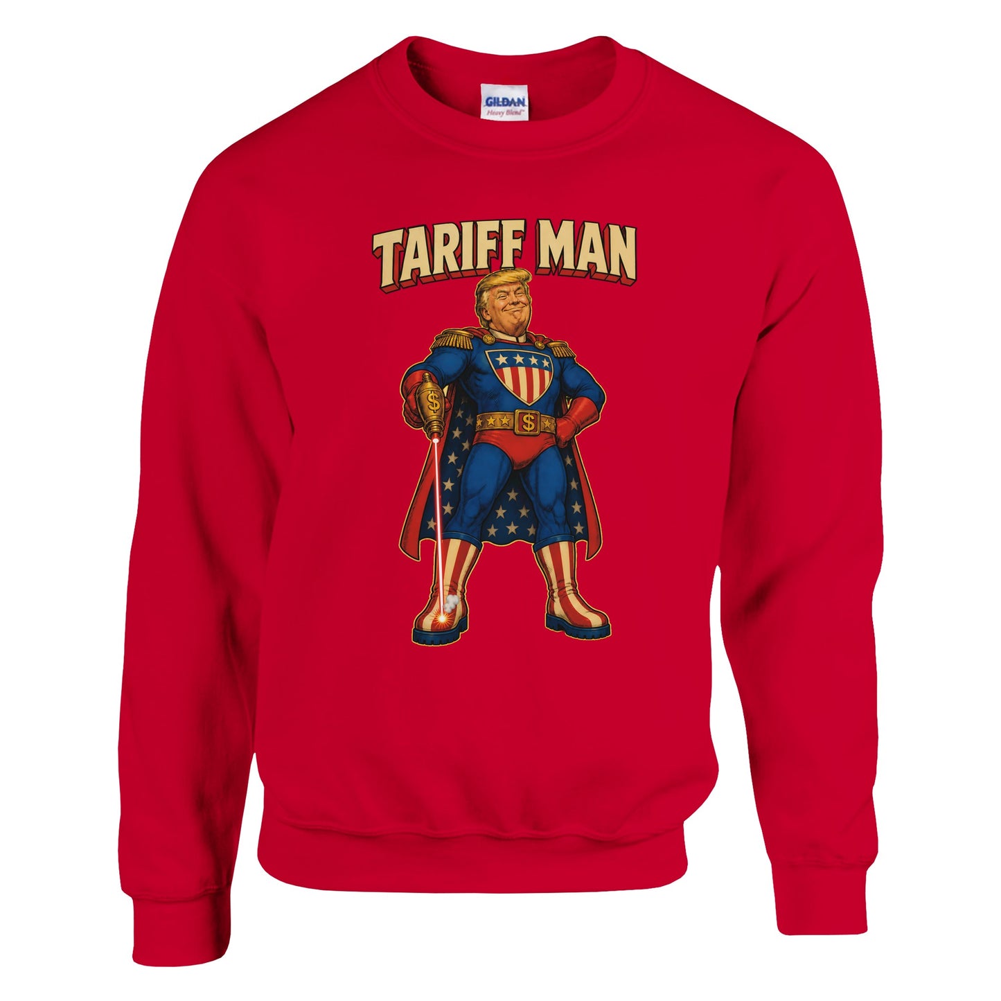 Tariff Man – Self-Shot Satire Sweatshirt — product view 3