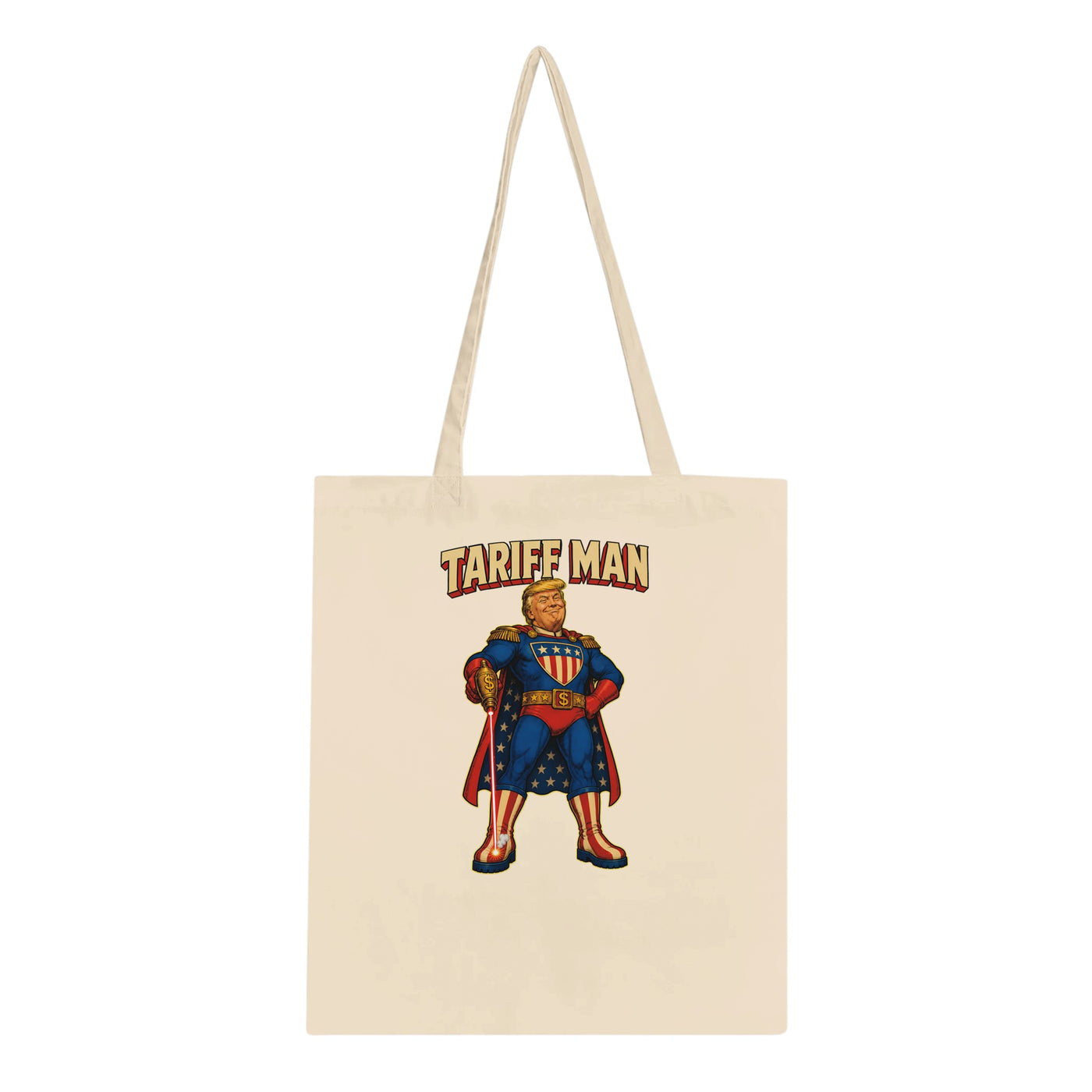 Tariff Man – Self-Shot Satire Tote Bag