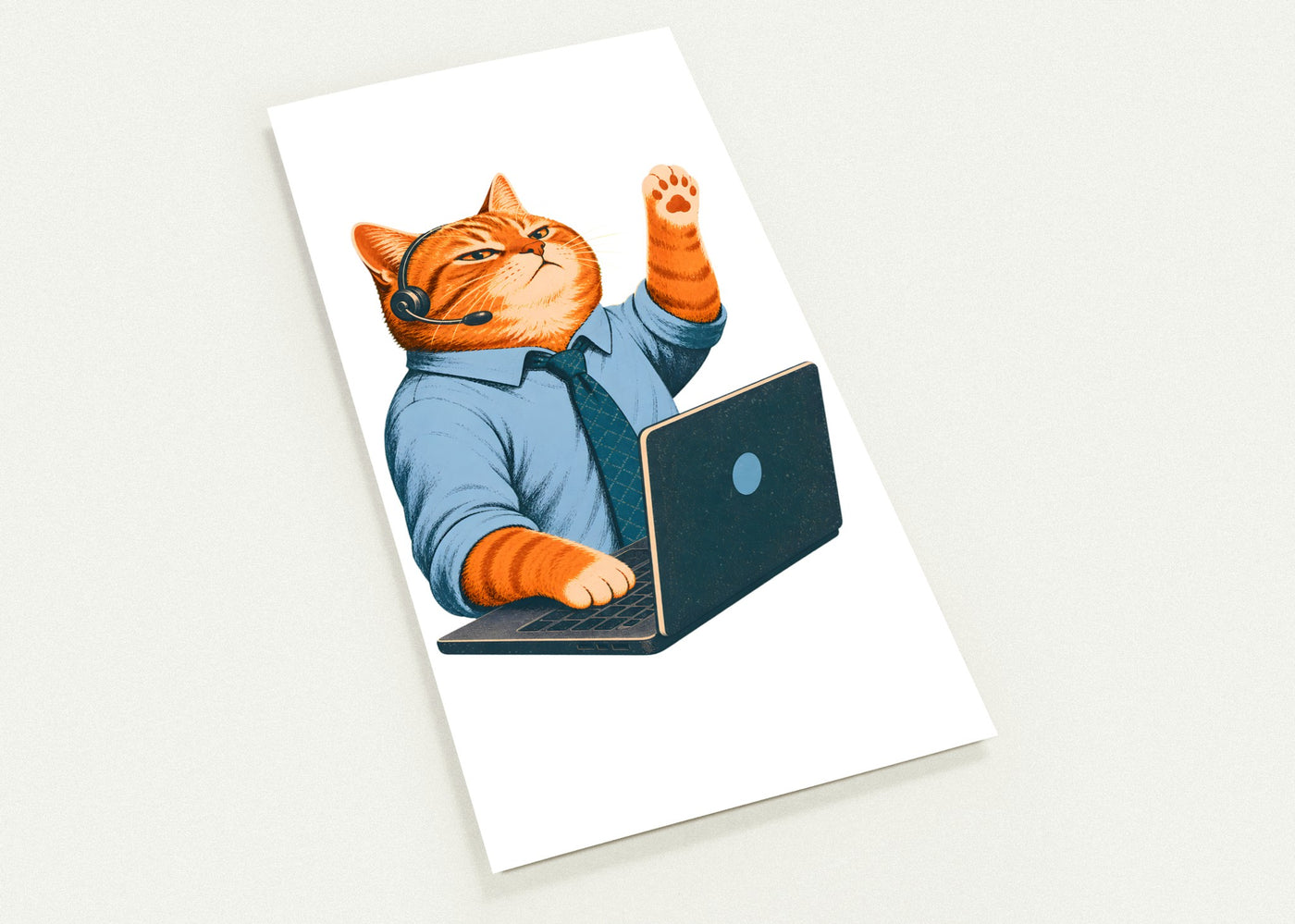 Cat Calls the Meeting Postcard Pack