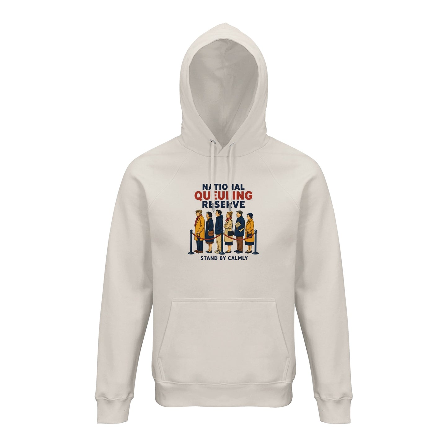 National Queueing Reserve – British Queue Graphic Hoodie — product view 1