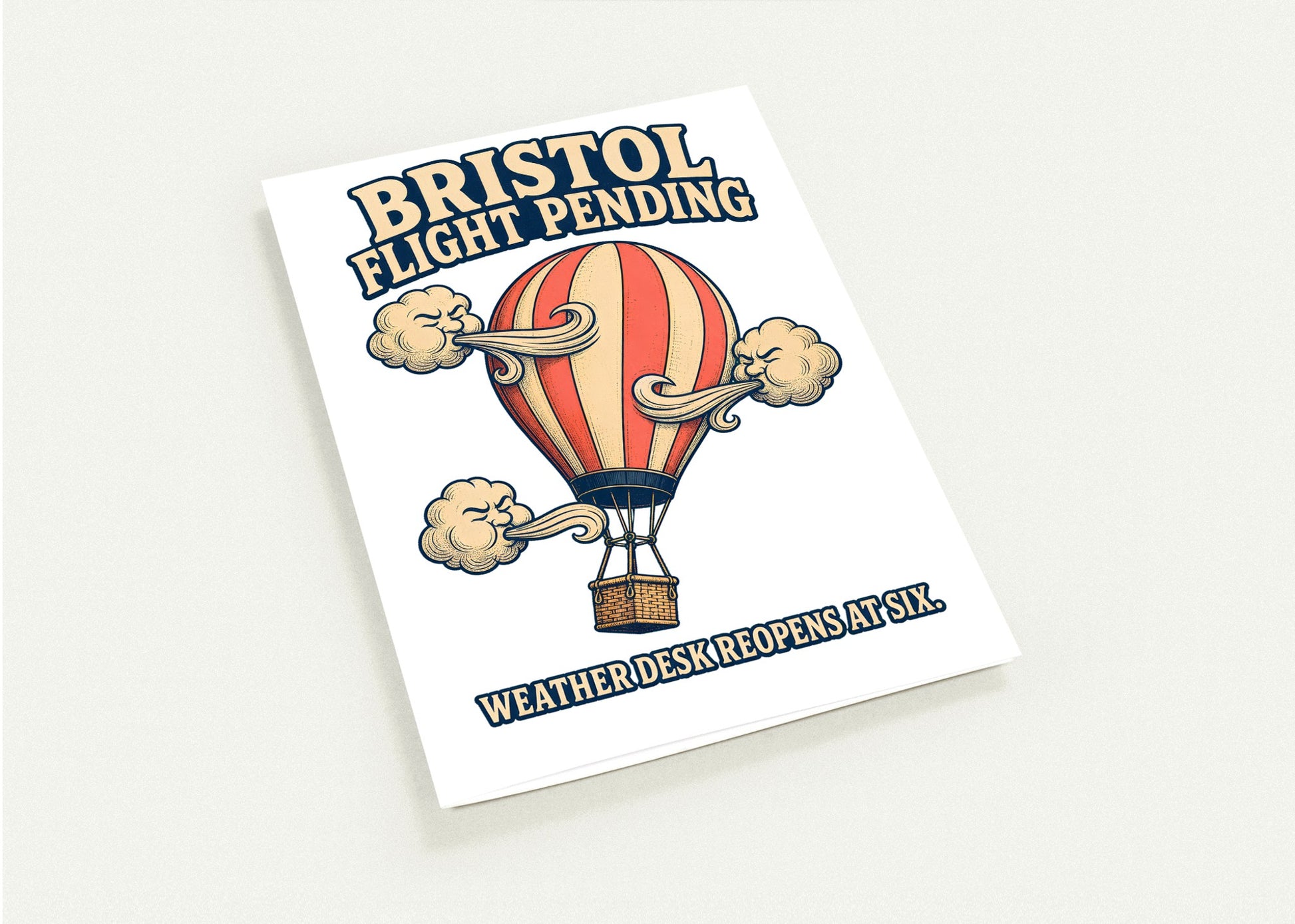 Bristol Flight Pending – Weather Desk Greeting Card Pack — product view 4