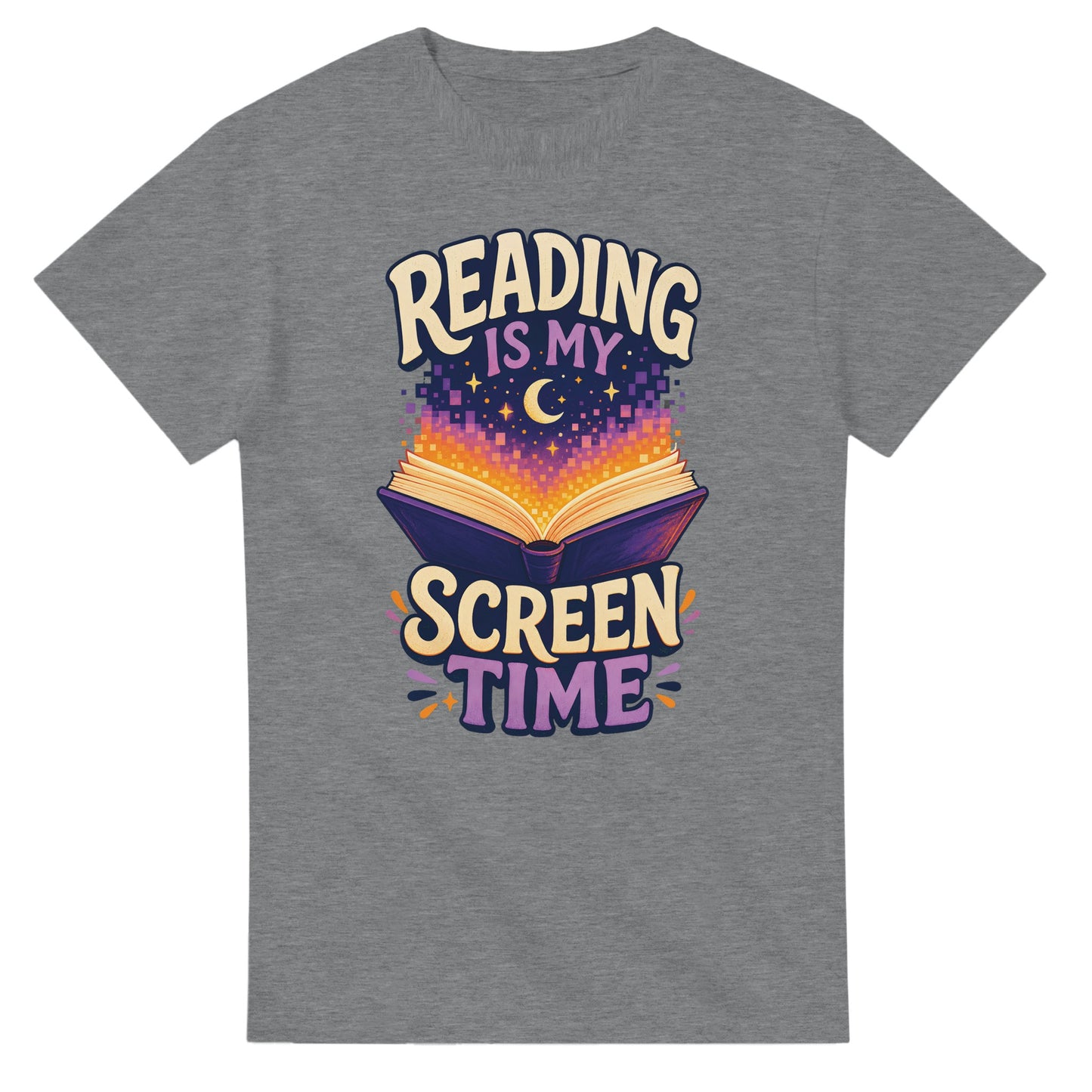 Reading Is My Screen Time Book Graphic T-shirt — product view 12